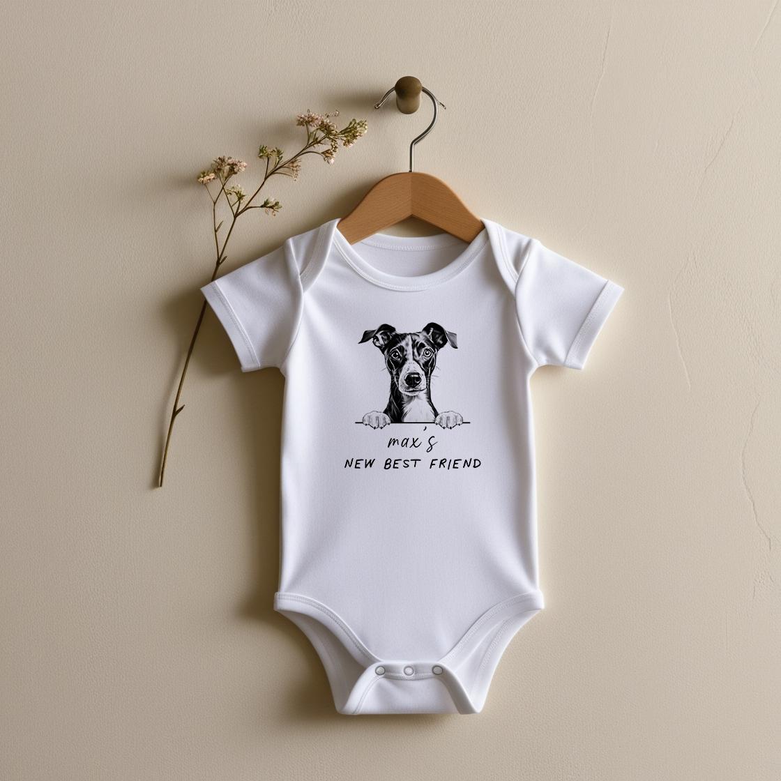 Dog's New Best Friend Custom Baby Bodysuit