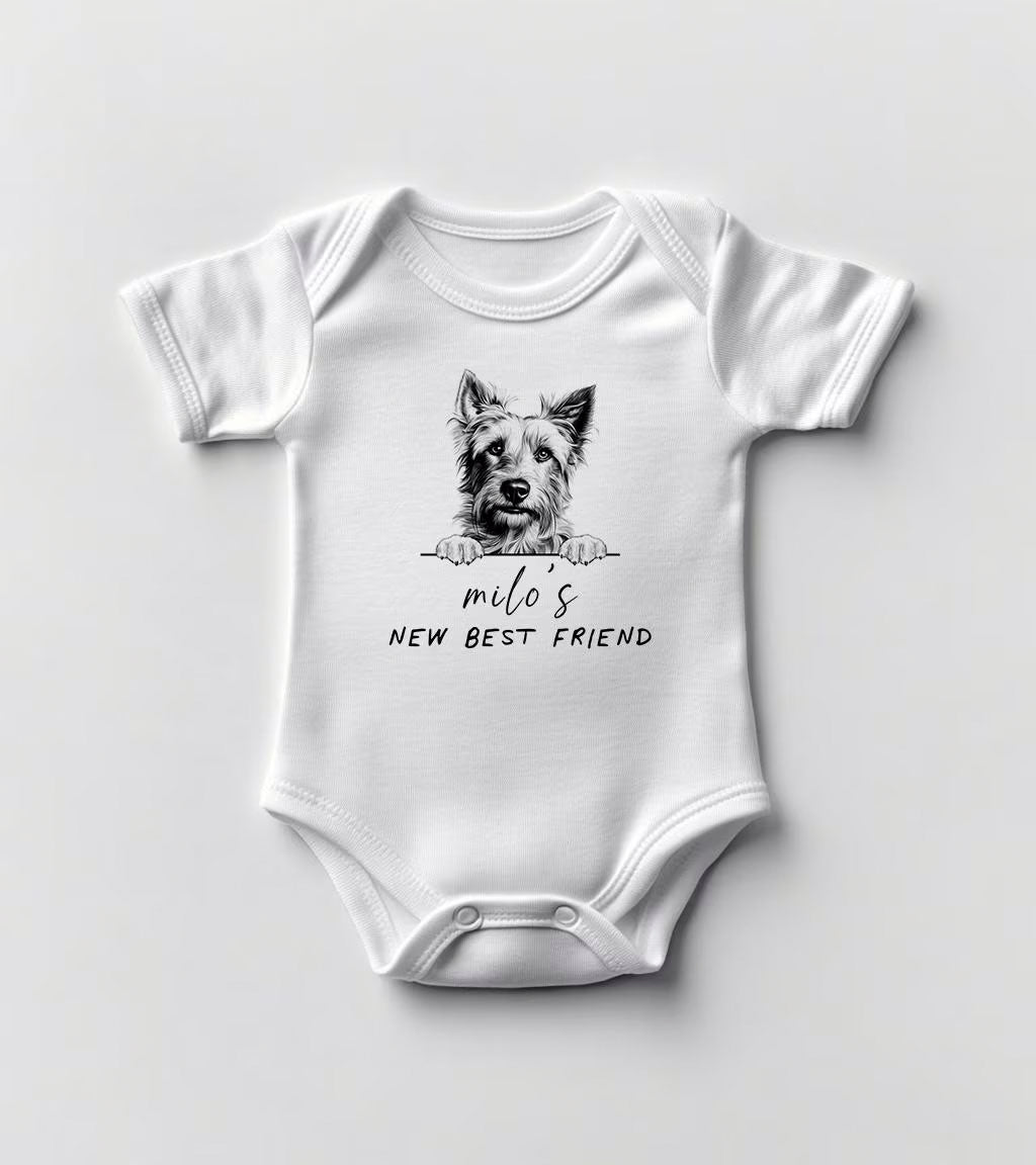 Dog's New Best Friend Custom Baby Bodysuit