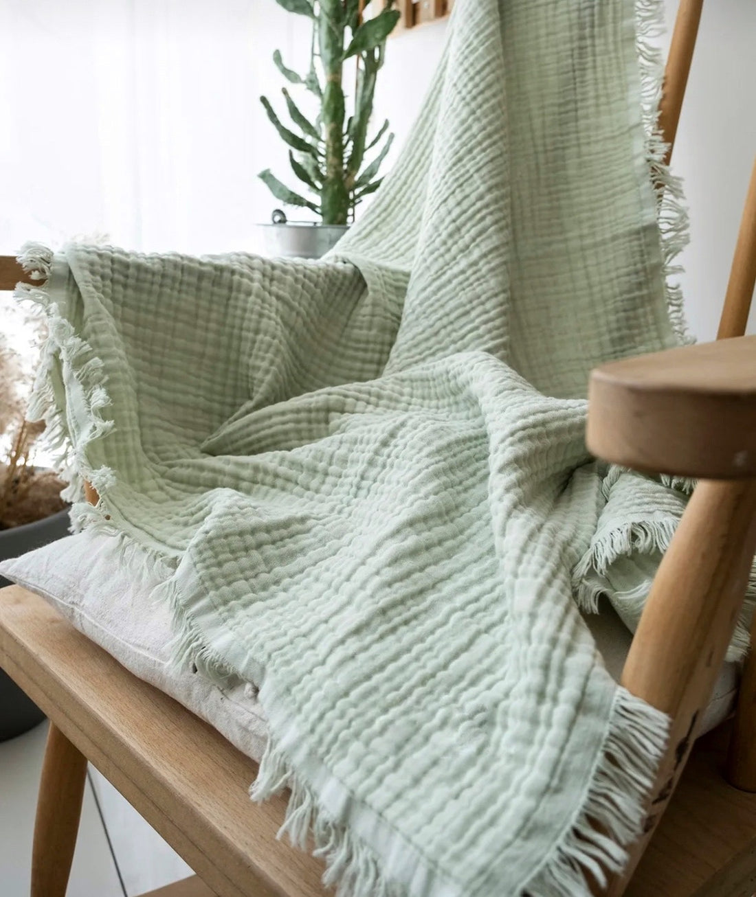 Sage Muslin Blanket