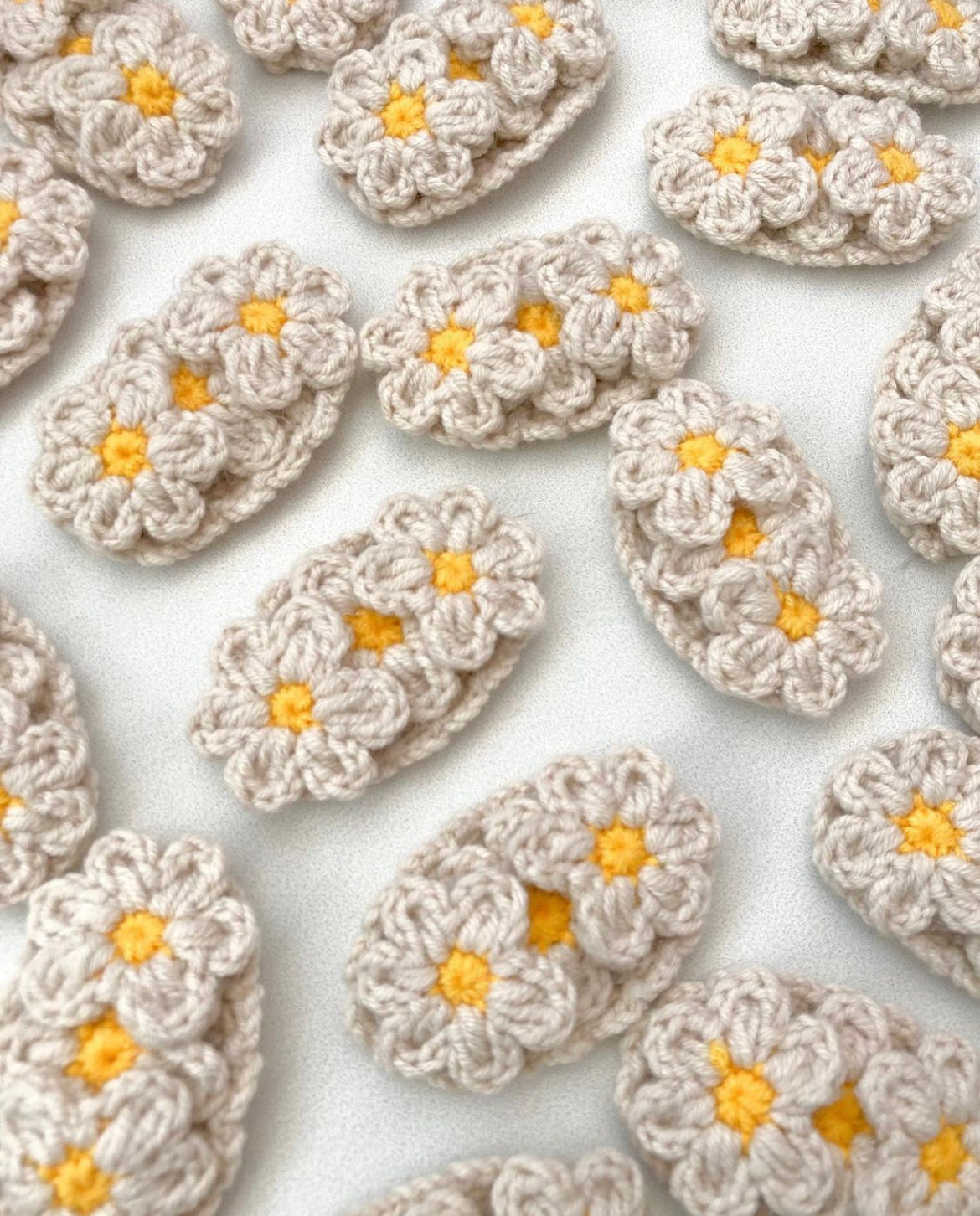 2 Clips Set- Handmade Knitted