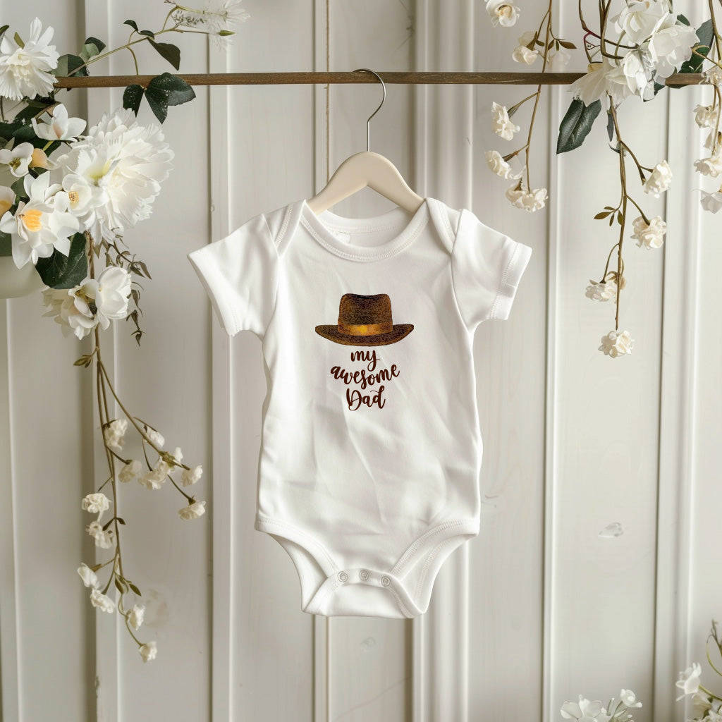 "My Awesome Dad" Baby Bodysuit