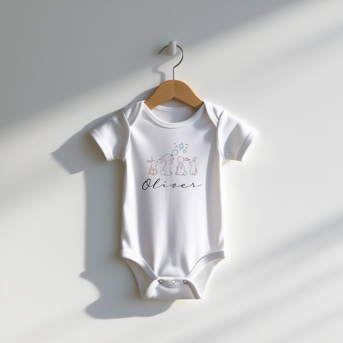 Bunnies and Bubbles Baby Bodysuit