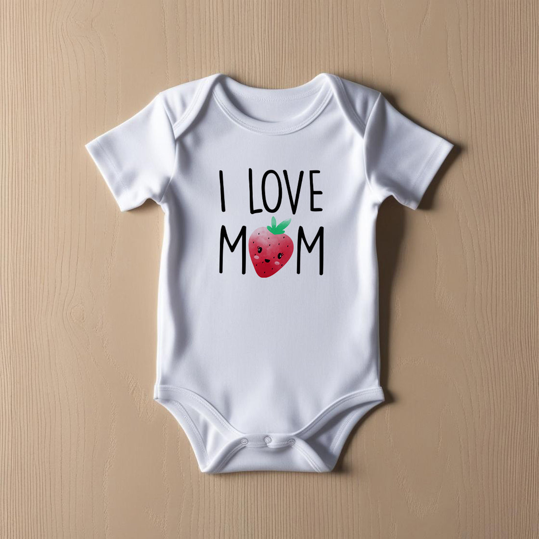 I Love Mom Baby Bodysuit