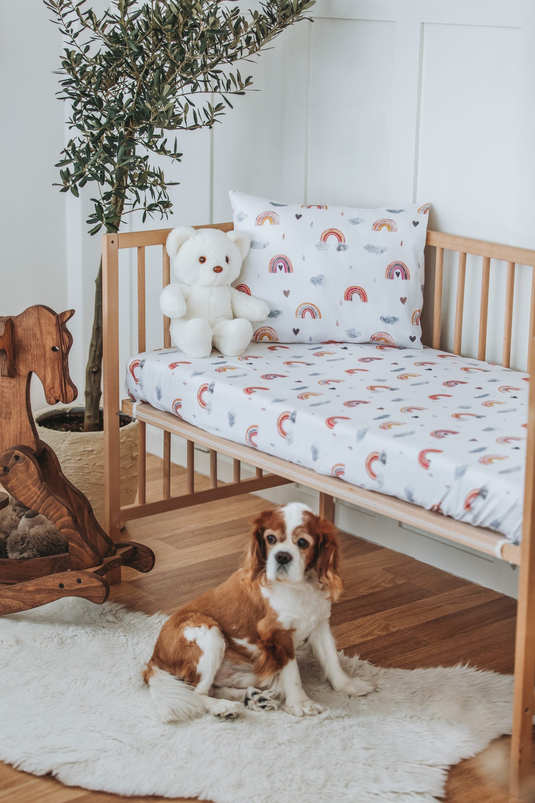 Soft Rainbow Crib Sheet - Blzandco