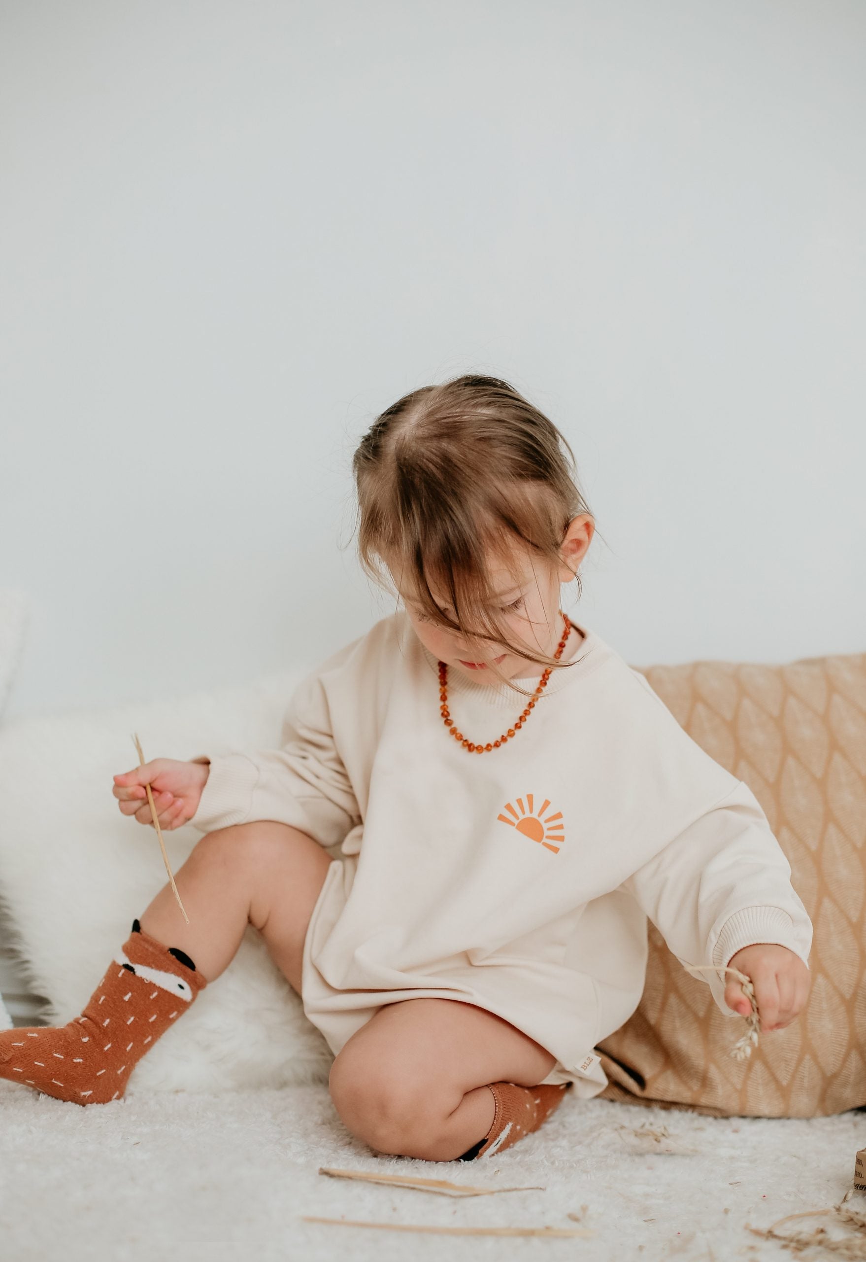 Beige ‘Here Comes The Sun’ Romper - Blzandco