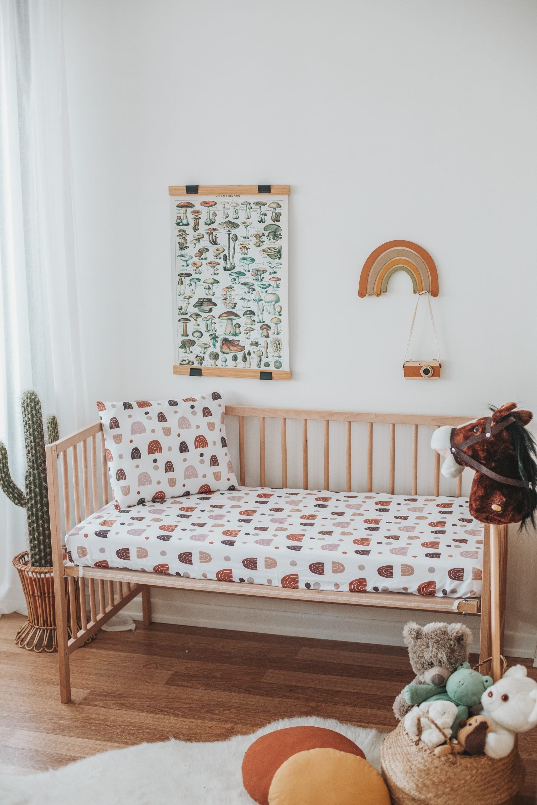 Bohemian Rainbow Fitted Crib Sheet - Blzandco