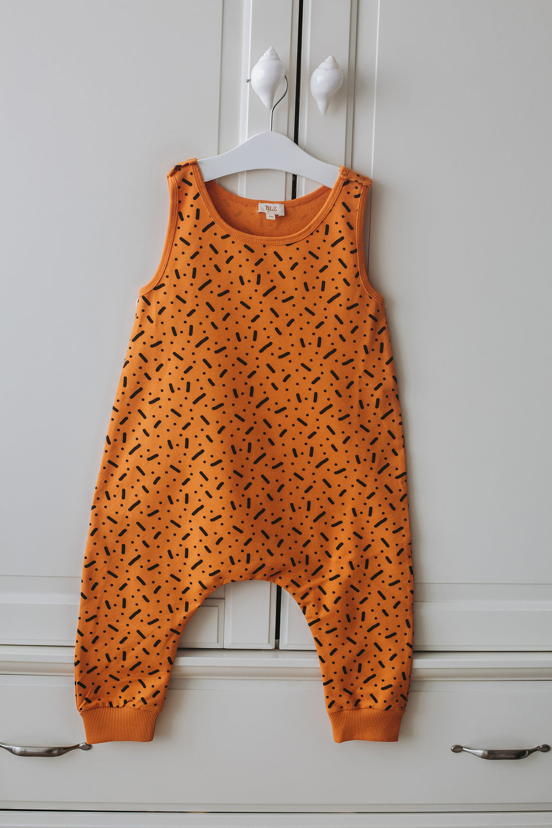 Dots Orange Dungarees