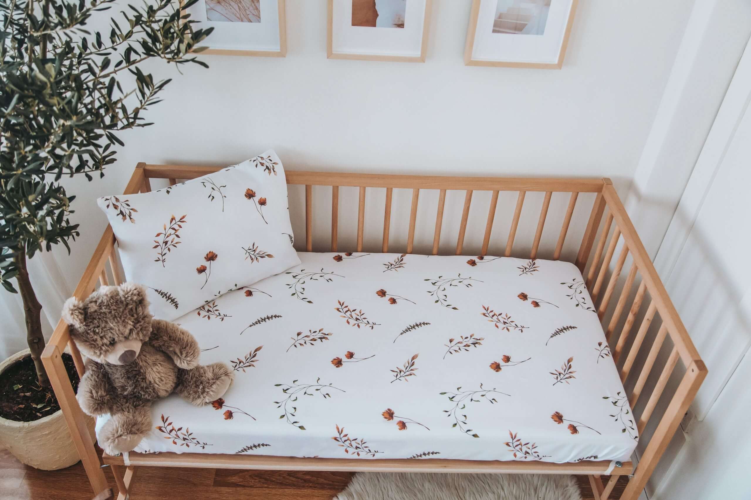 Autumn Flower Crib Sheet - Blzandco