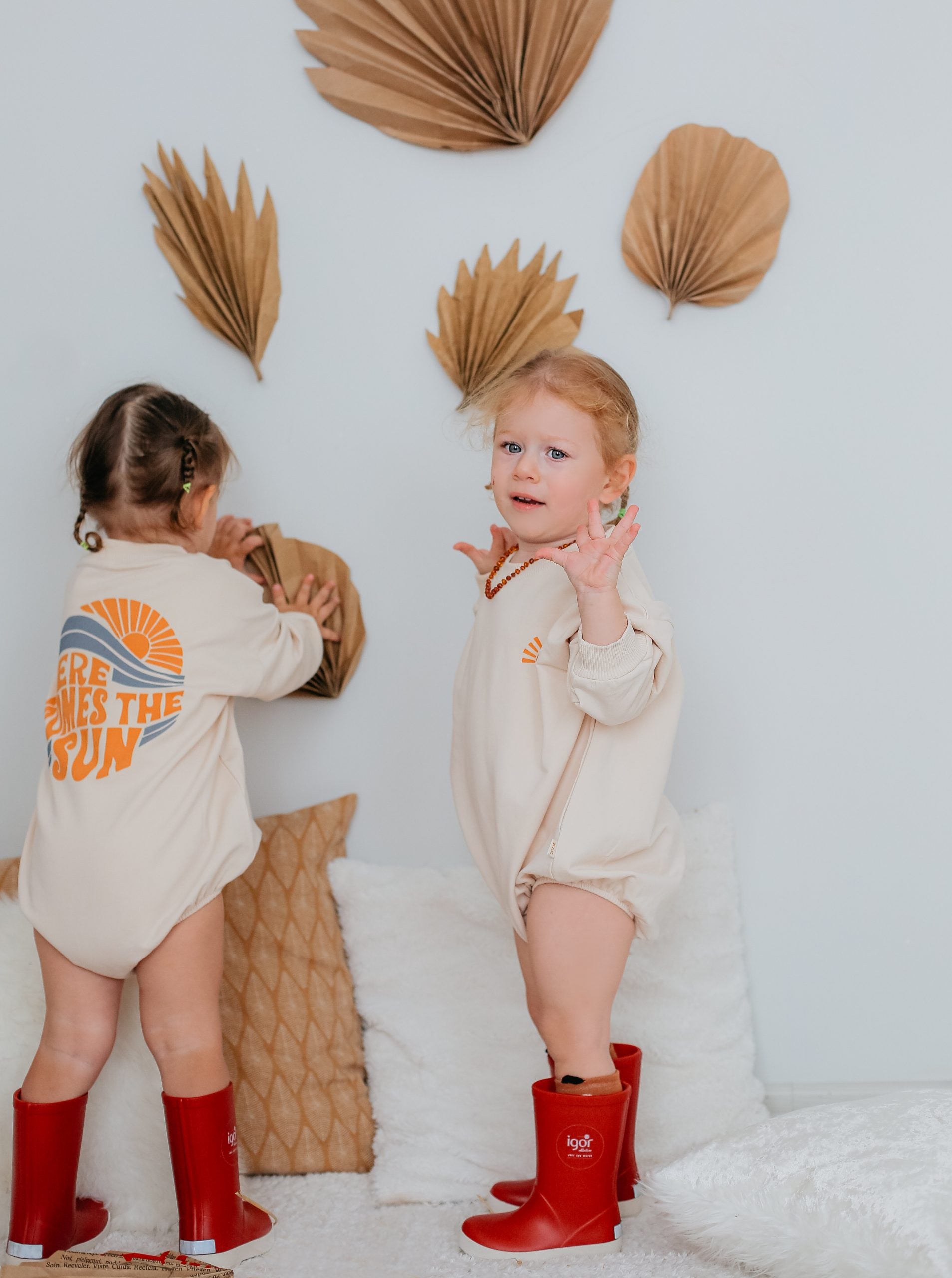 Beige ‘Here Comes The Sun’ Romper - Blzandco