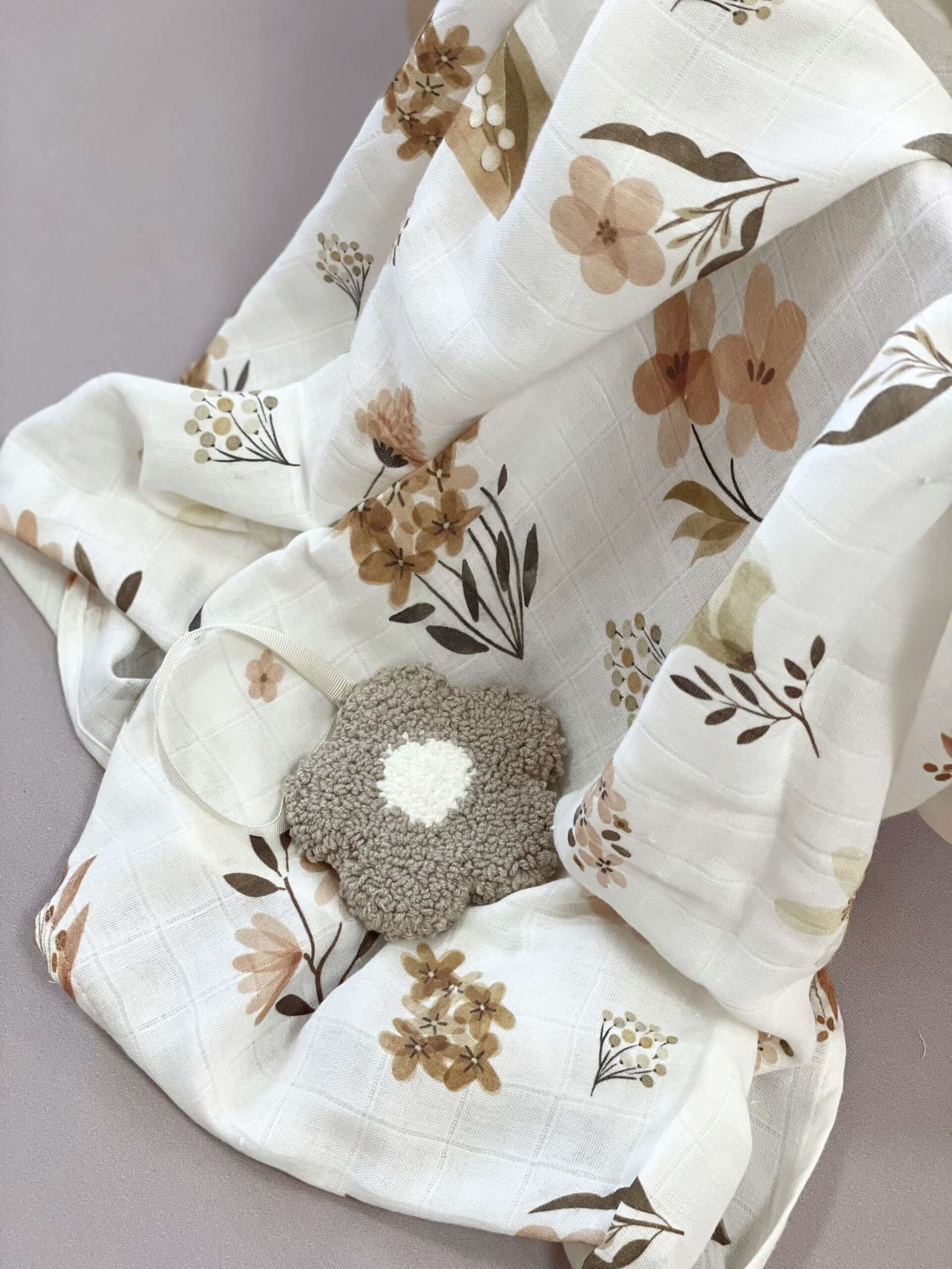 Autumn Flowers Muslin Swaddle - Blzandco