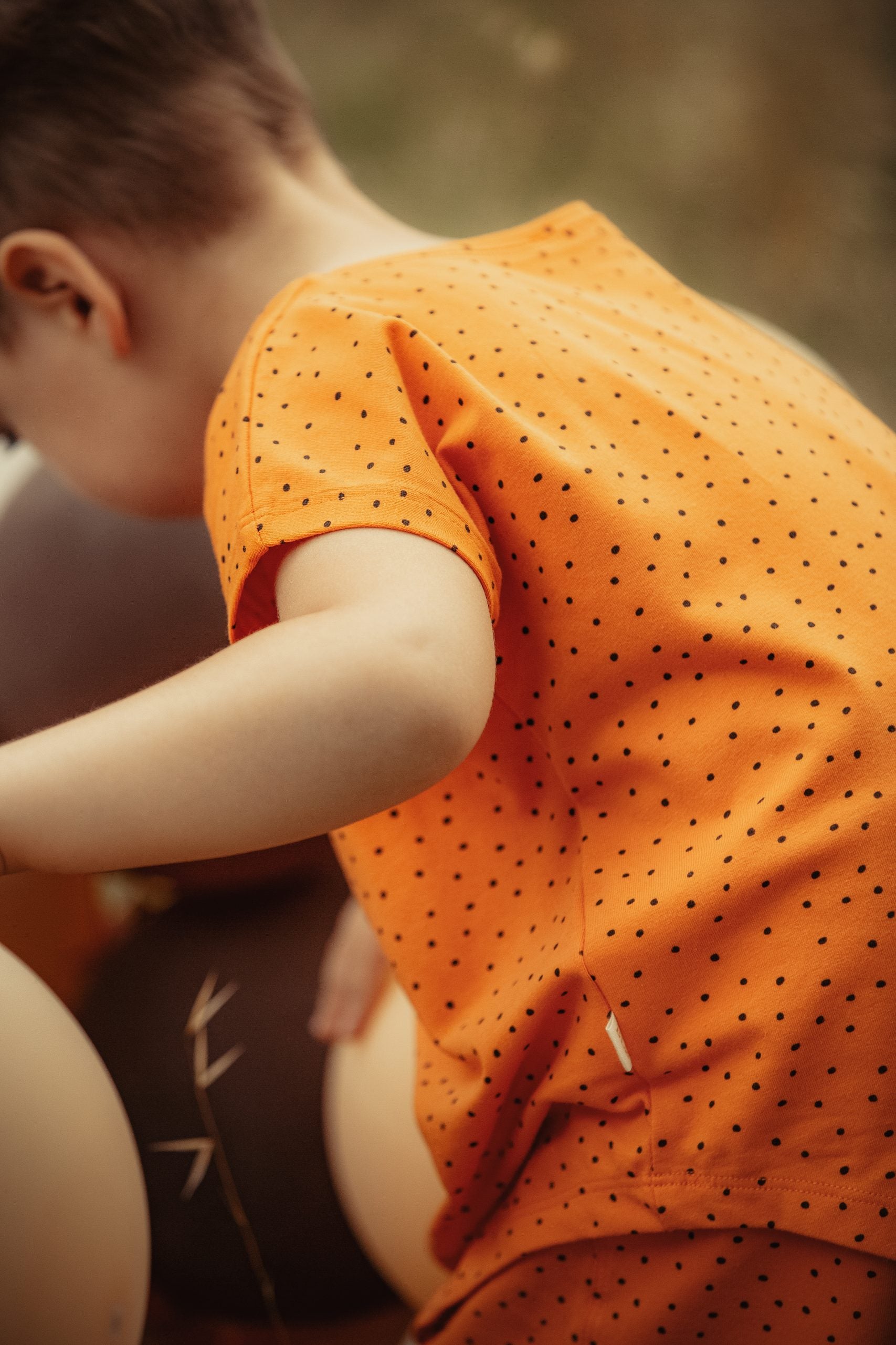 Orange Dotted Tee & Short Set - Blzandco