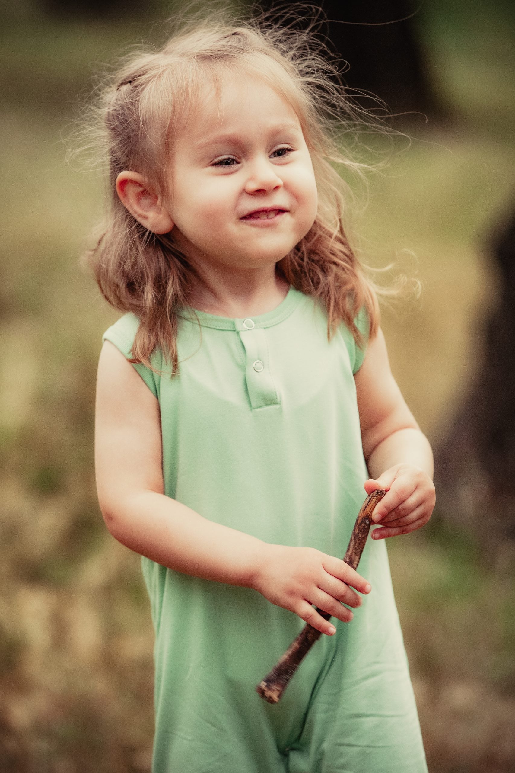 Green Color 2 Pieces Set Summer Short Overall - Blzandco