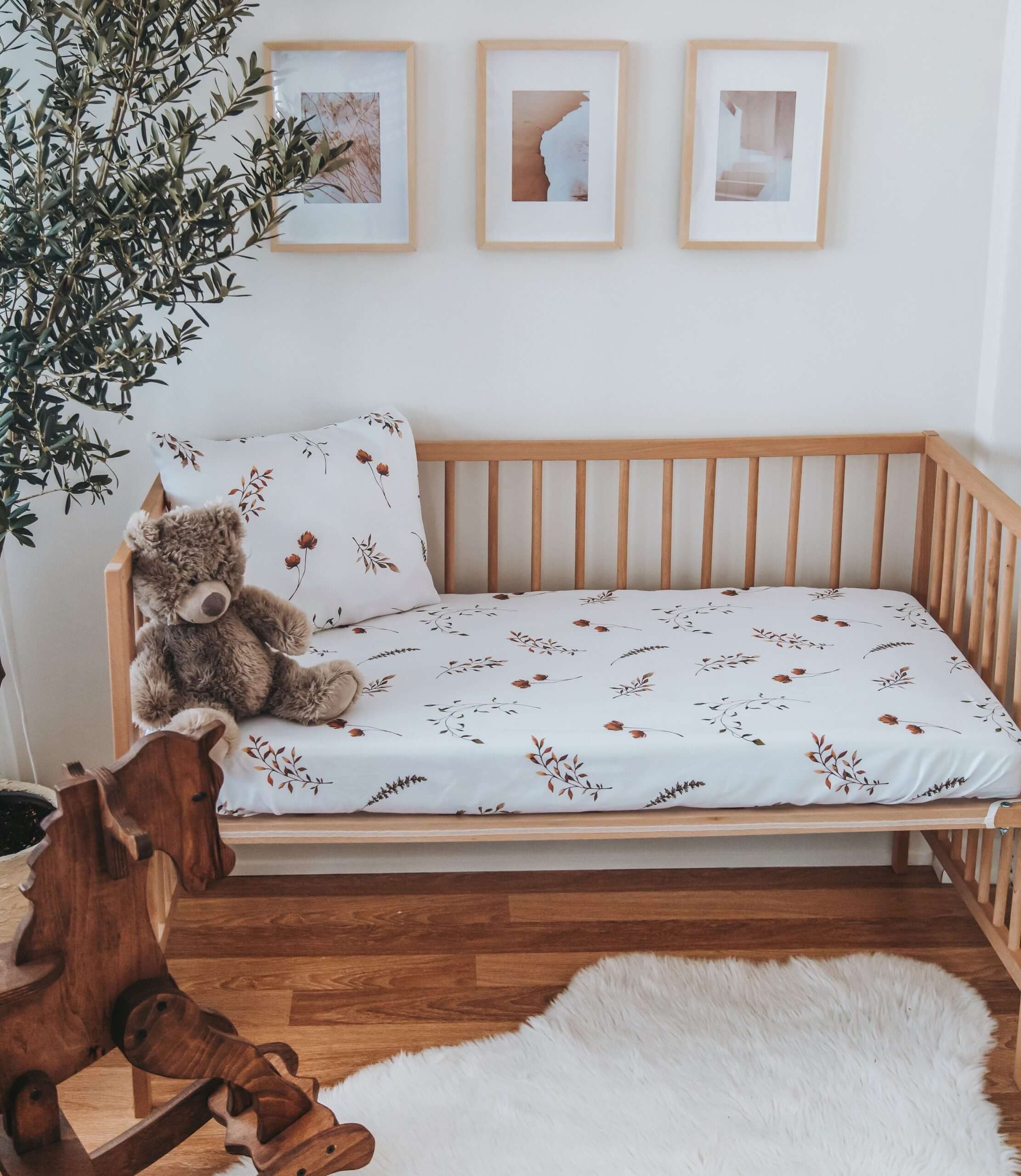 Autumn Flower Crib Sheet - Blzandco