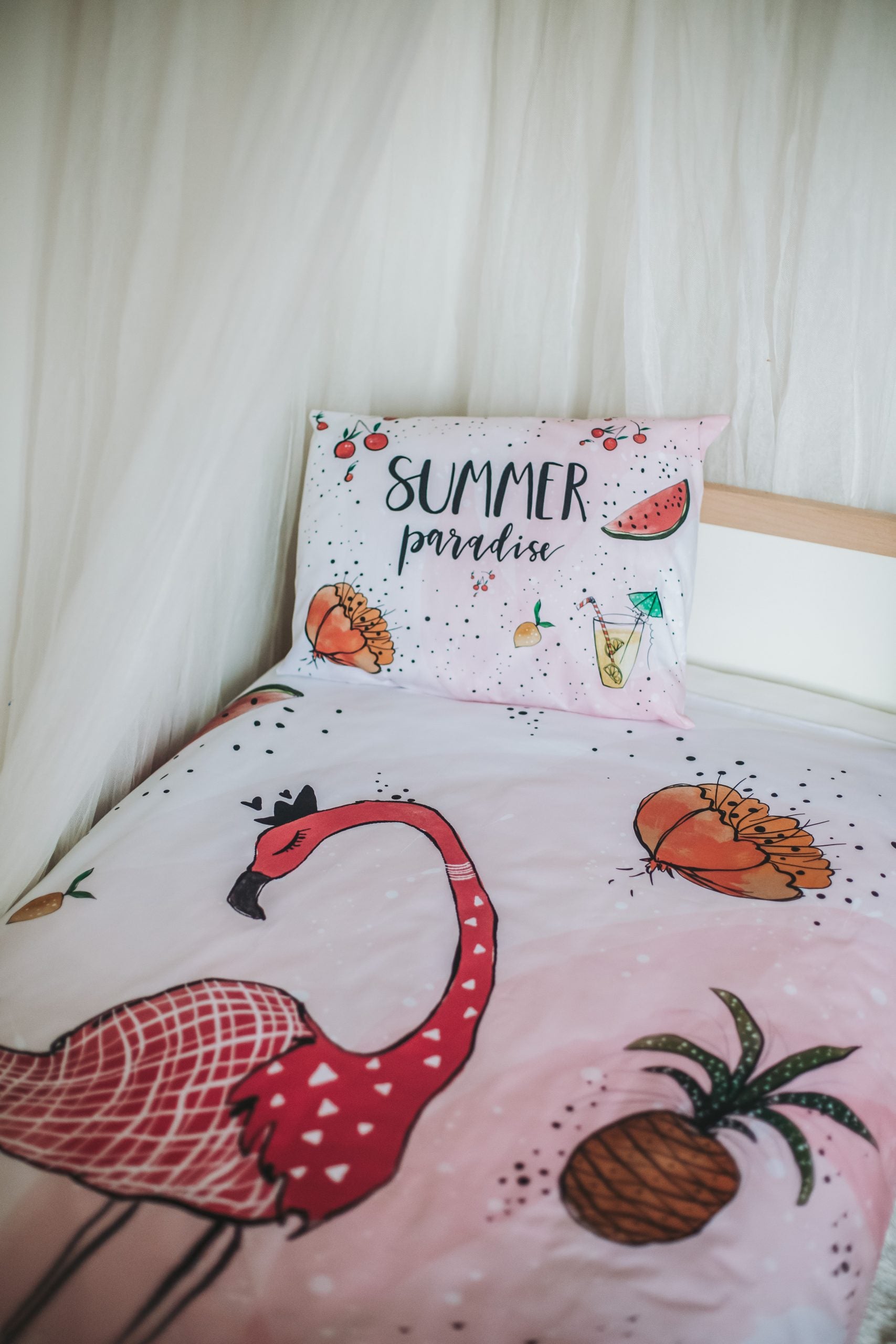 Flamingo Duvet Cover and Pillow Case - Blzandco