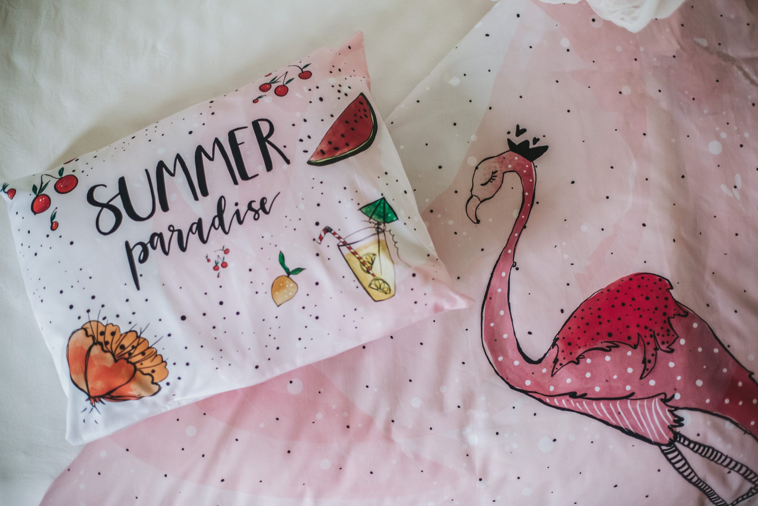 Flamingo Duvet Cover and Pillow Case - Blzandco