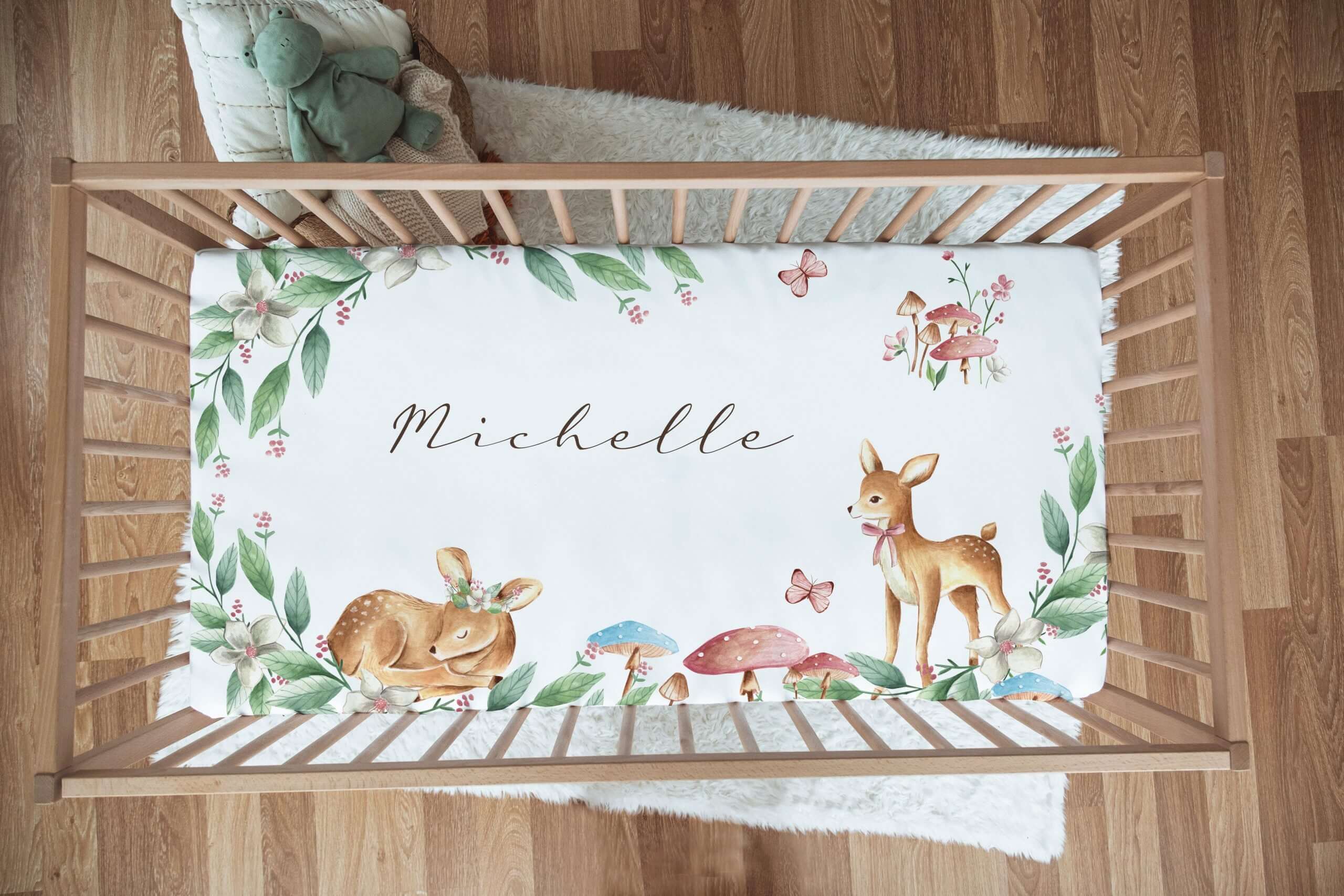 Baby Deers Cot Bed Sheet - Blzandco