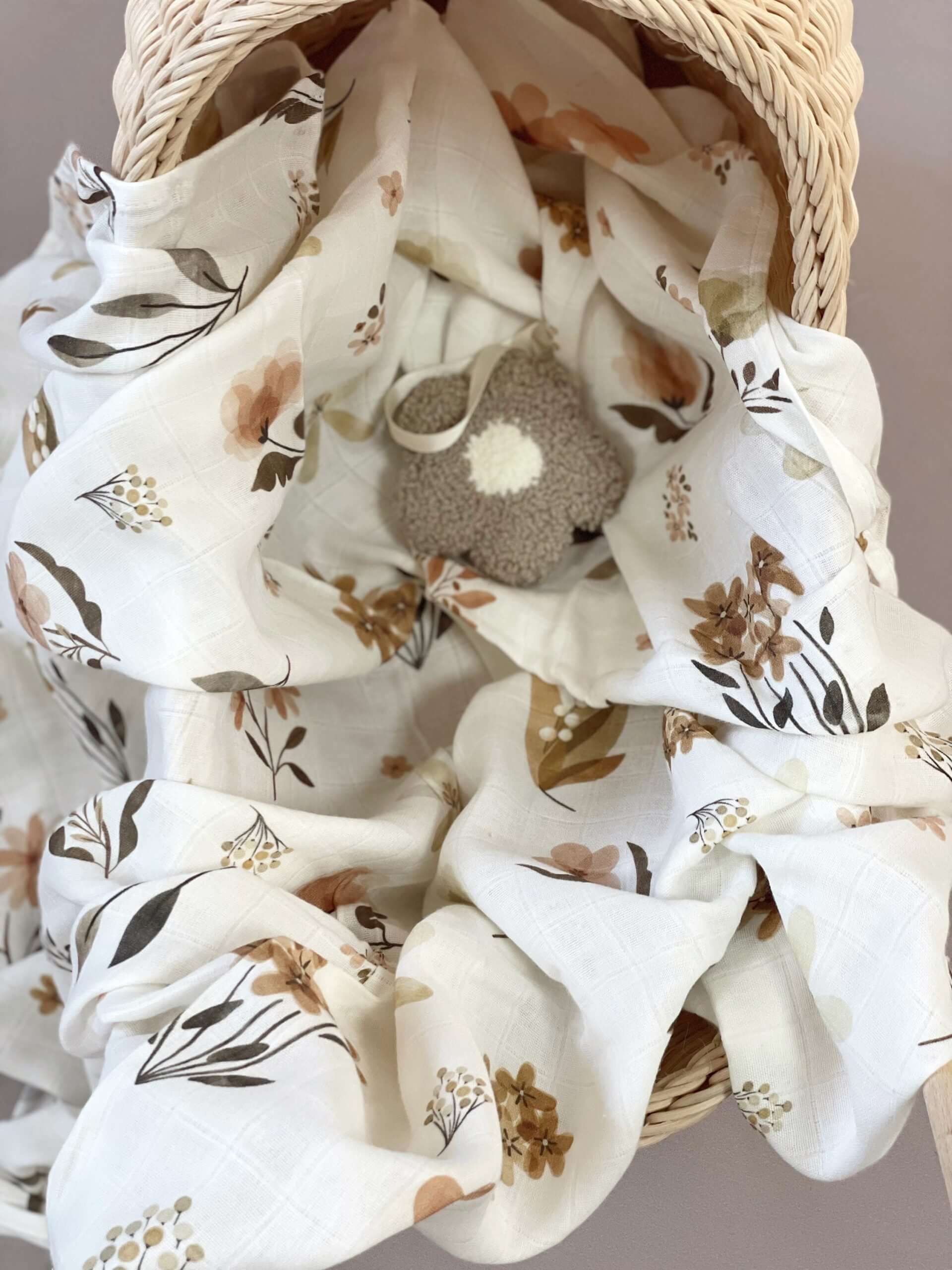 Autumn Flowers Muslin Swaddle - Blzandco