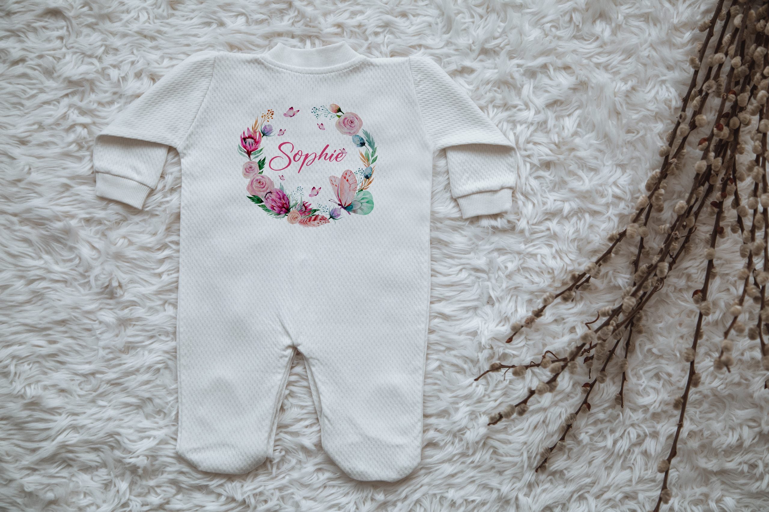 Butterfly Personalized Baby Jumpsuit