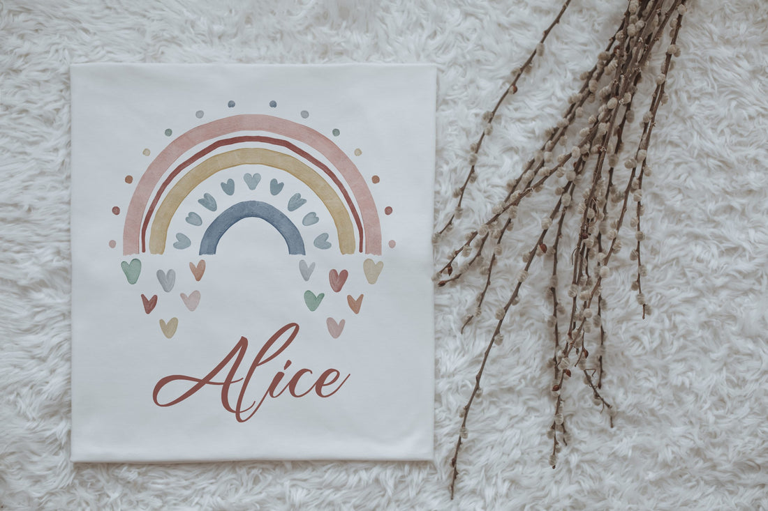 Soft Rainbow Personalized Baby Blanket