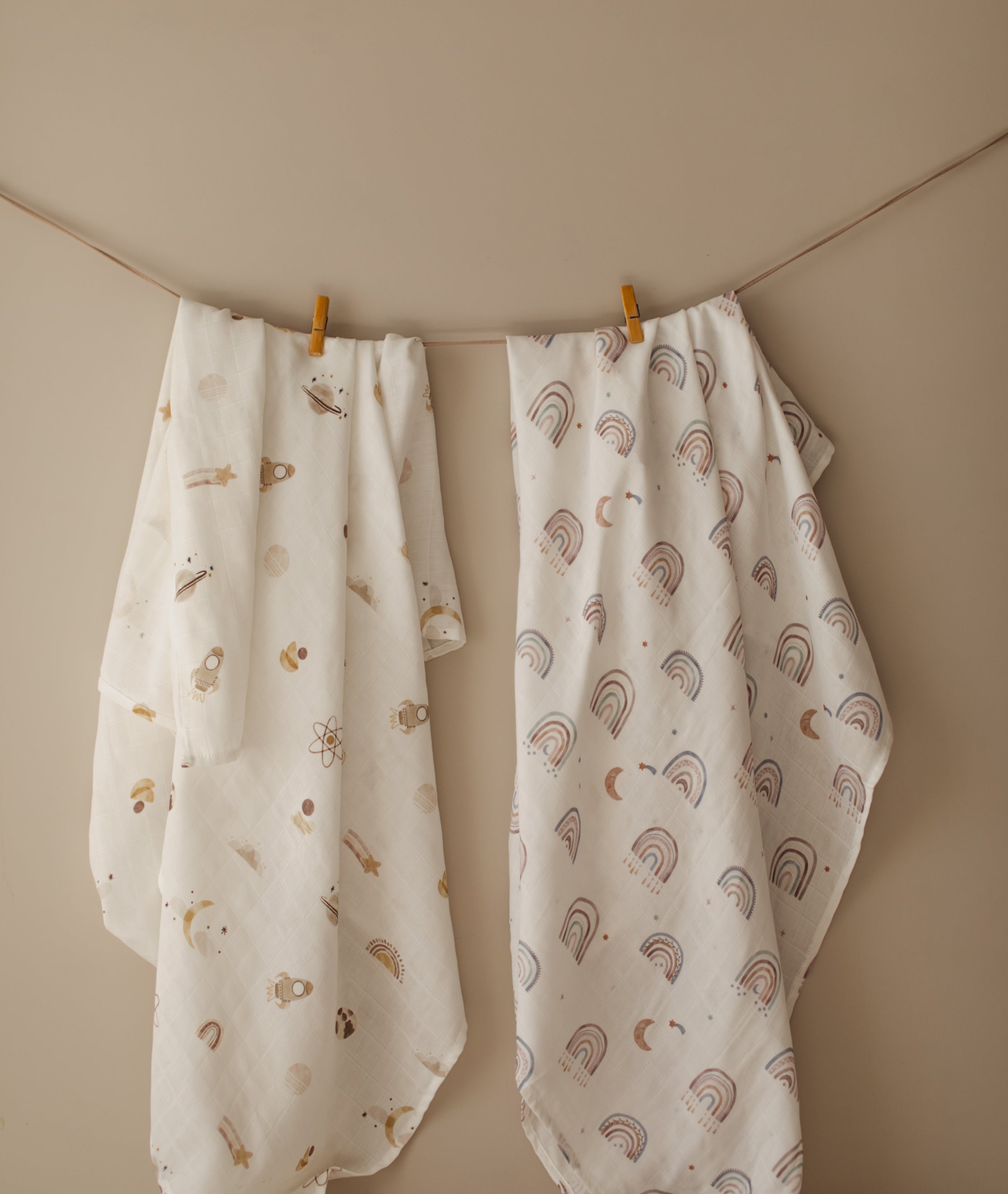 Soft Rainbow Muslin Swaddle