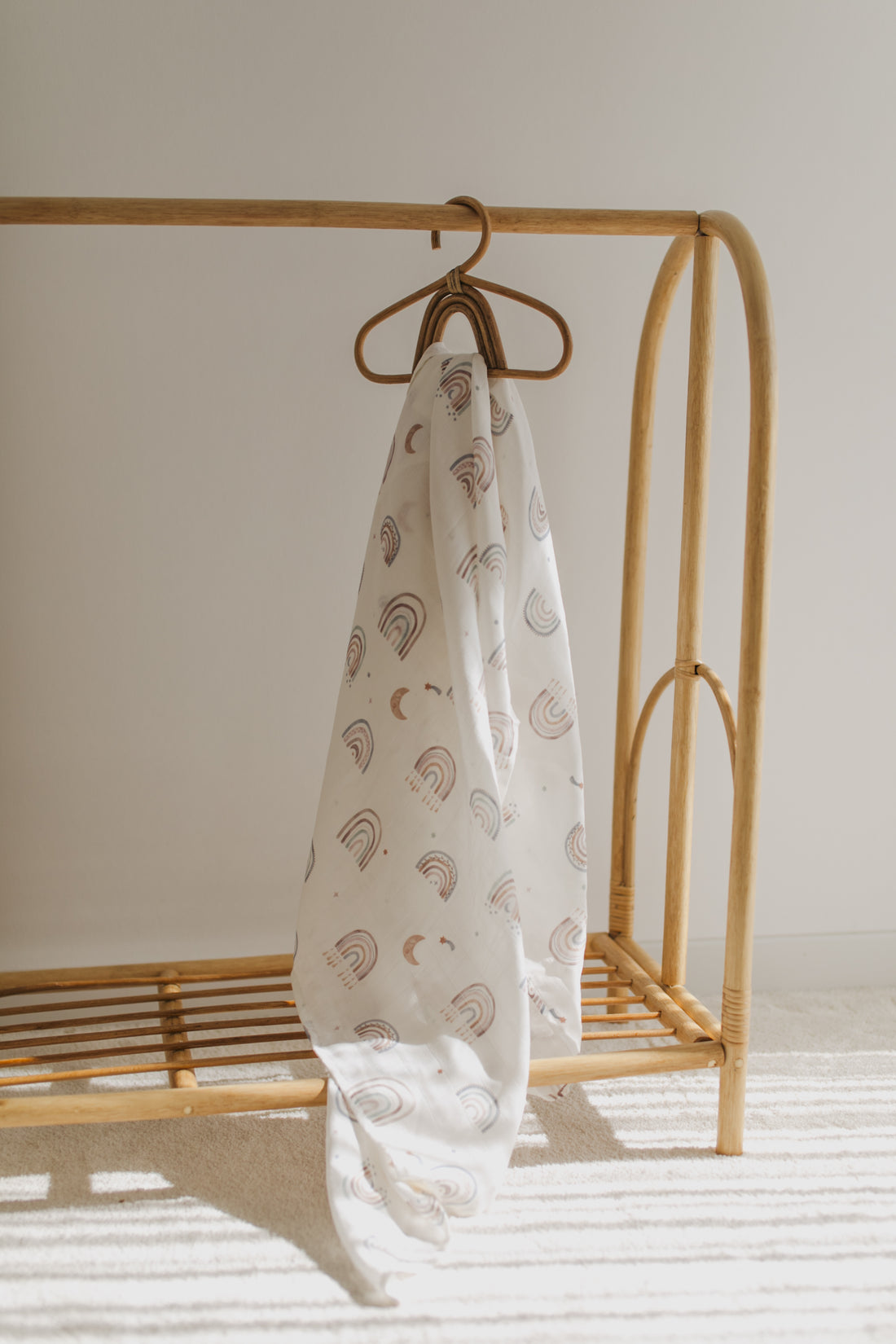 Soft Rainbow Muslin Swaddle