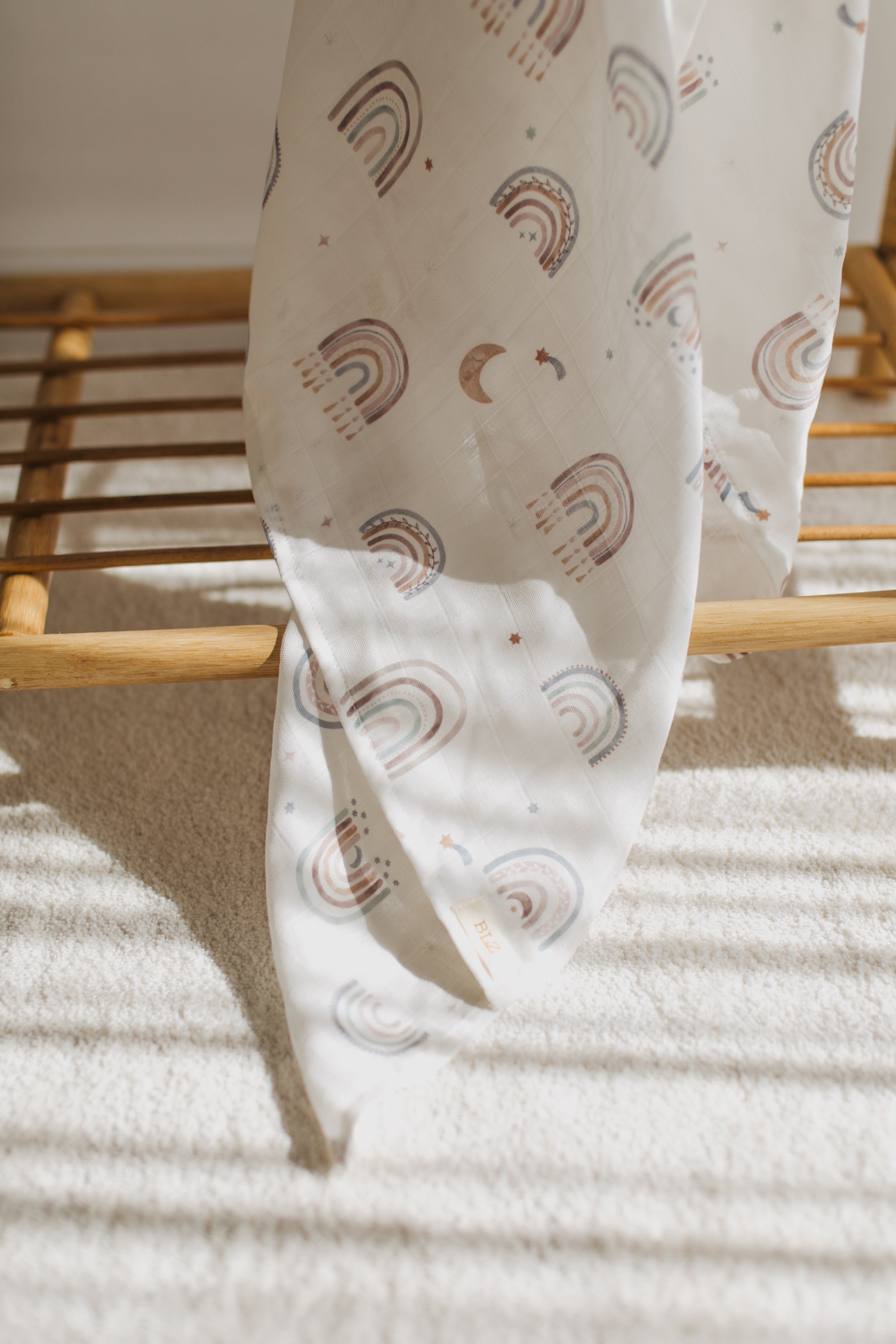 Soft Rainbow Muslin Swaddle