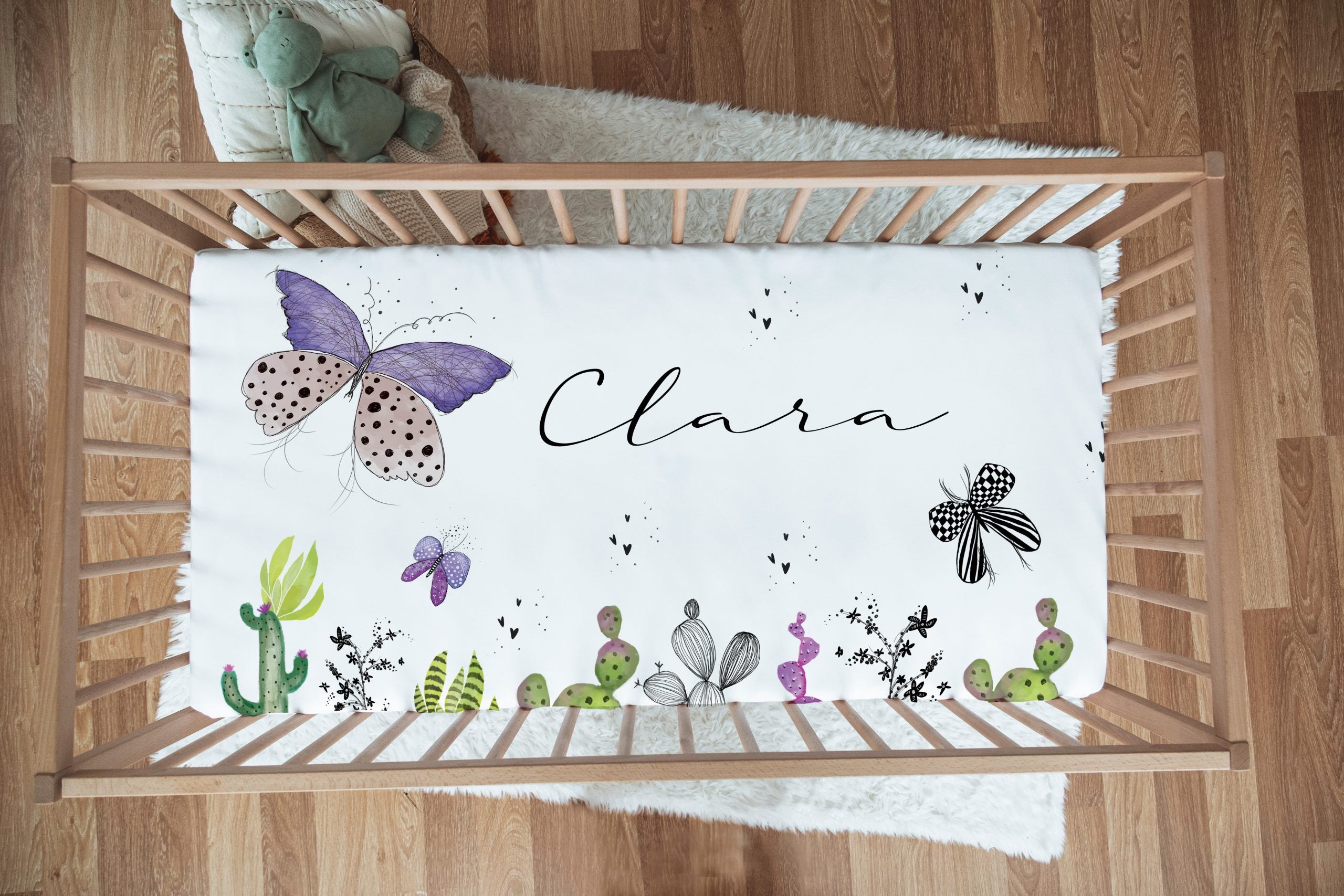 Butterfly Cot Bed Sheet - Blzandco