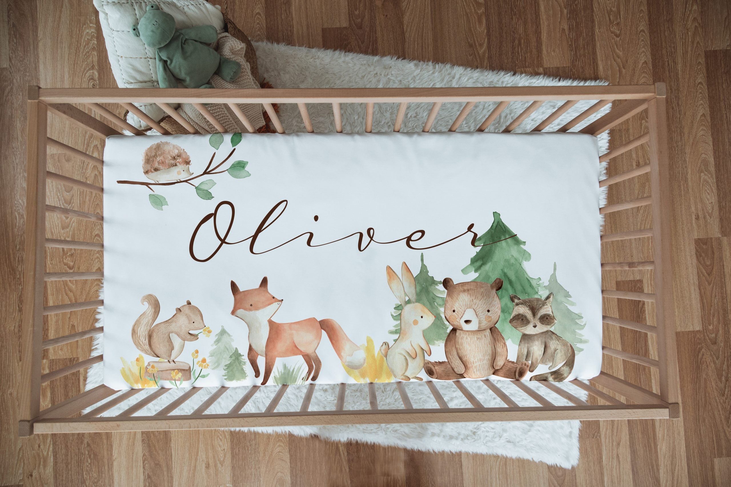 Woodland Animals Cot Bed Sheet - Blzandco