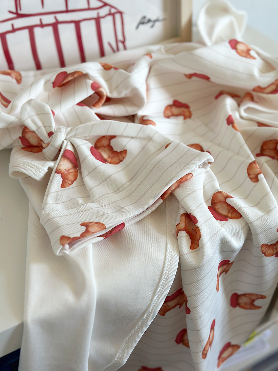 Croissant Baby Blanket & Hat