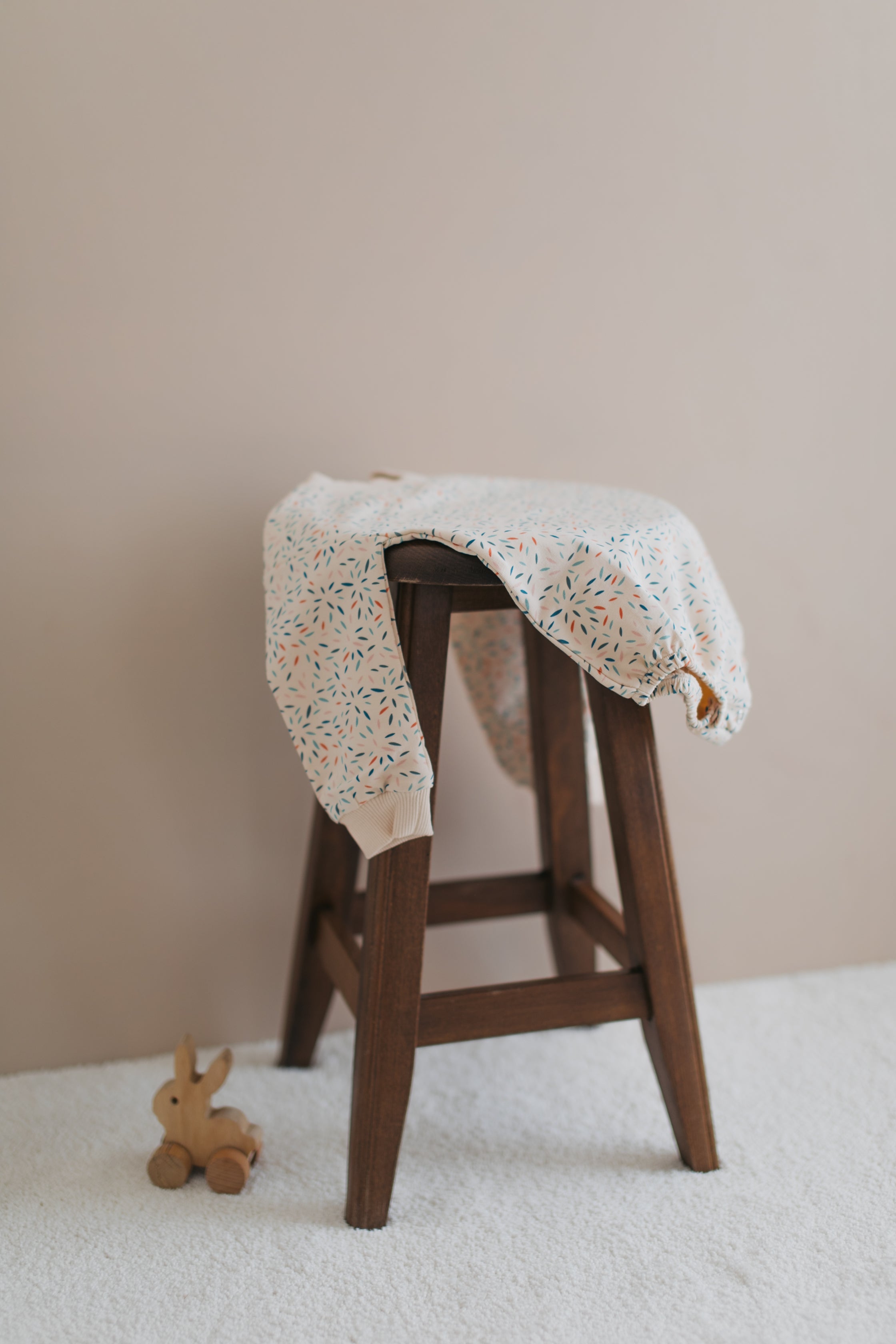 Pastel Beige Oversized Cotton Romper