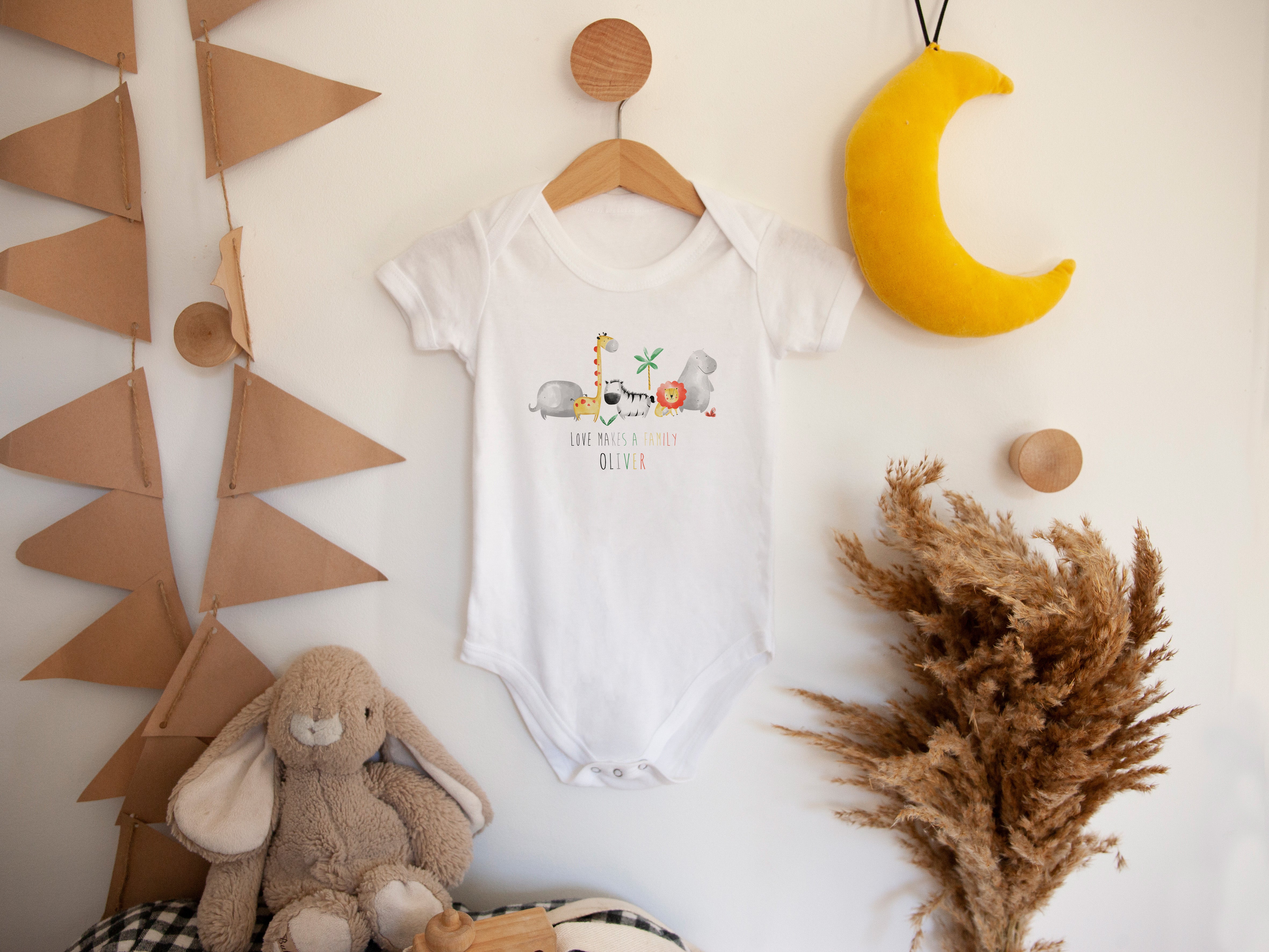 Love Makes a Family Baby Bodysuit