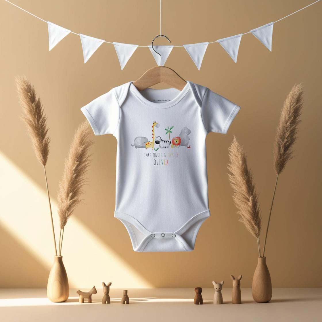 Love Makes a Family Baby Bodysuit