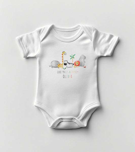 Love Makes a Family Baby Bodysuit