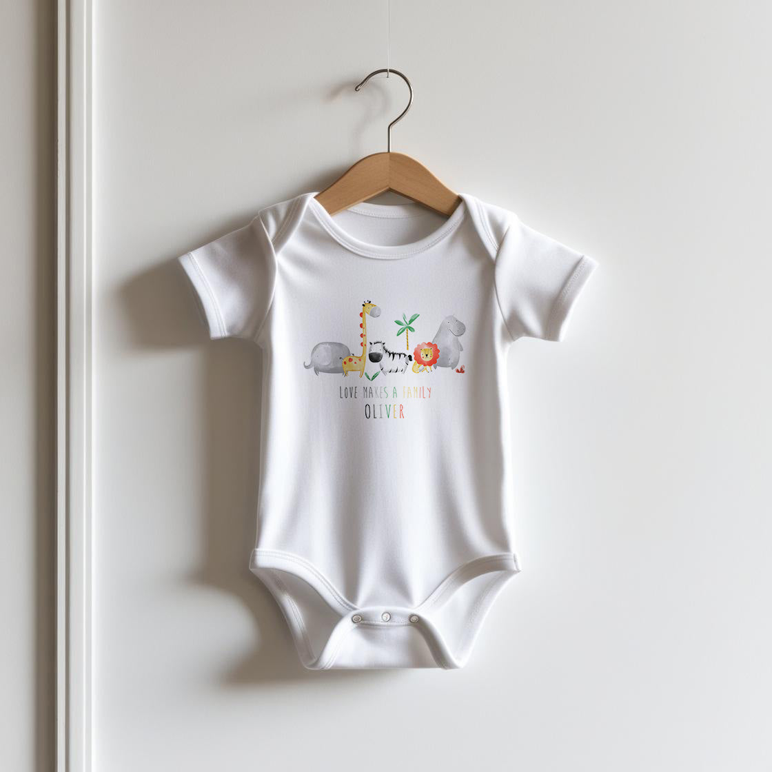 Love Makes a Family Baby Bodysuit