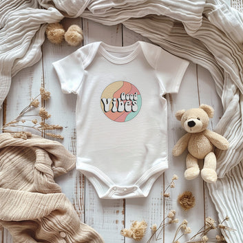 Good Vibes Retro Circle Baby Bodysuit