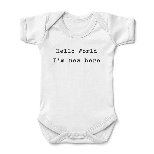 Hello World I'm New Here Baby Bodysuit