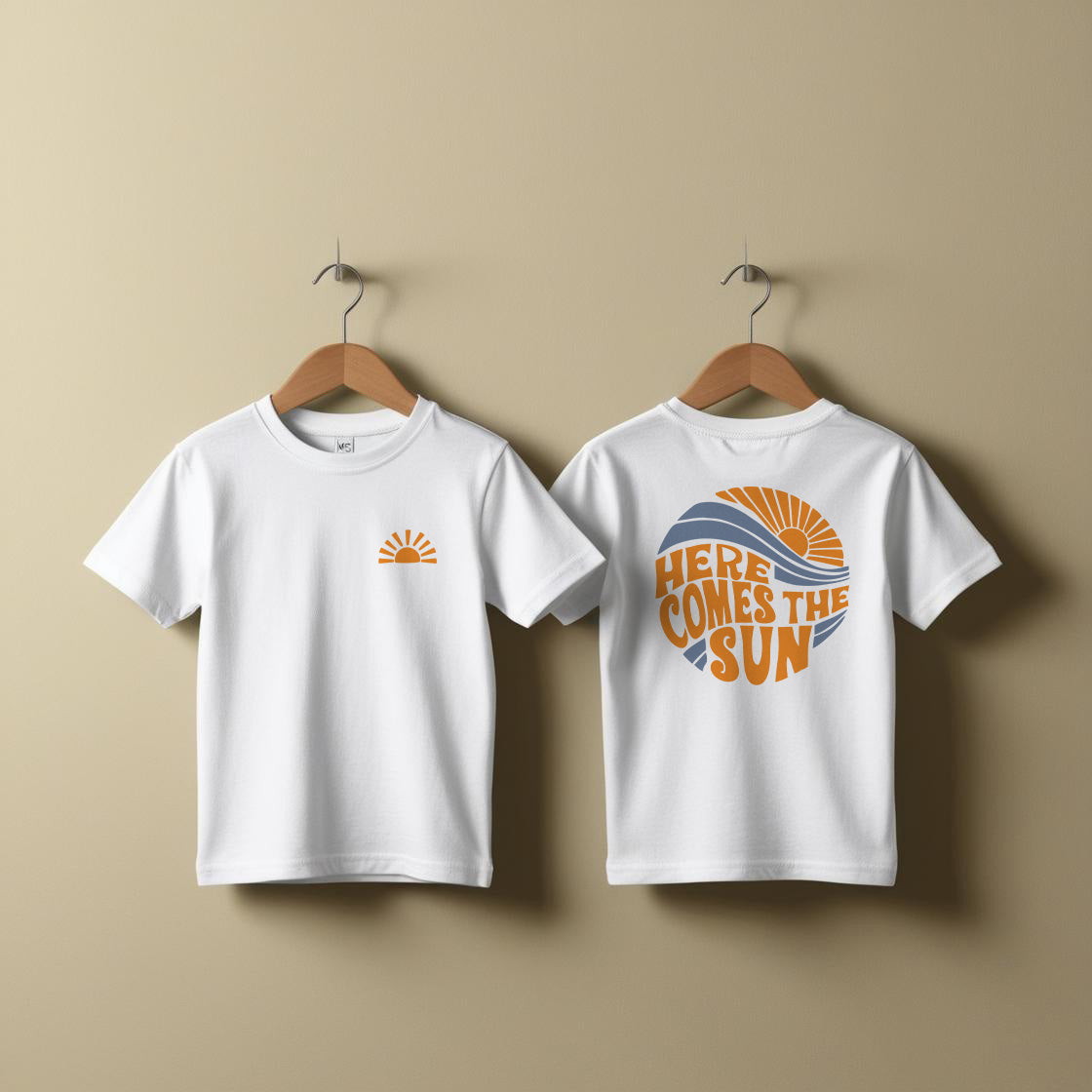 Here Comes The Sun White Cotton Kids Tshirt