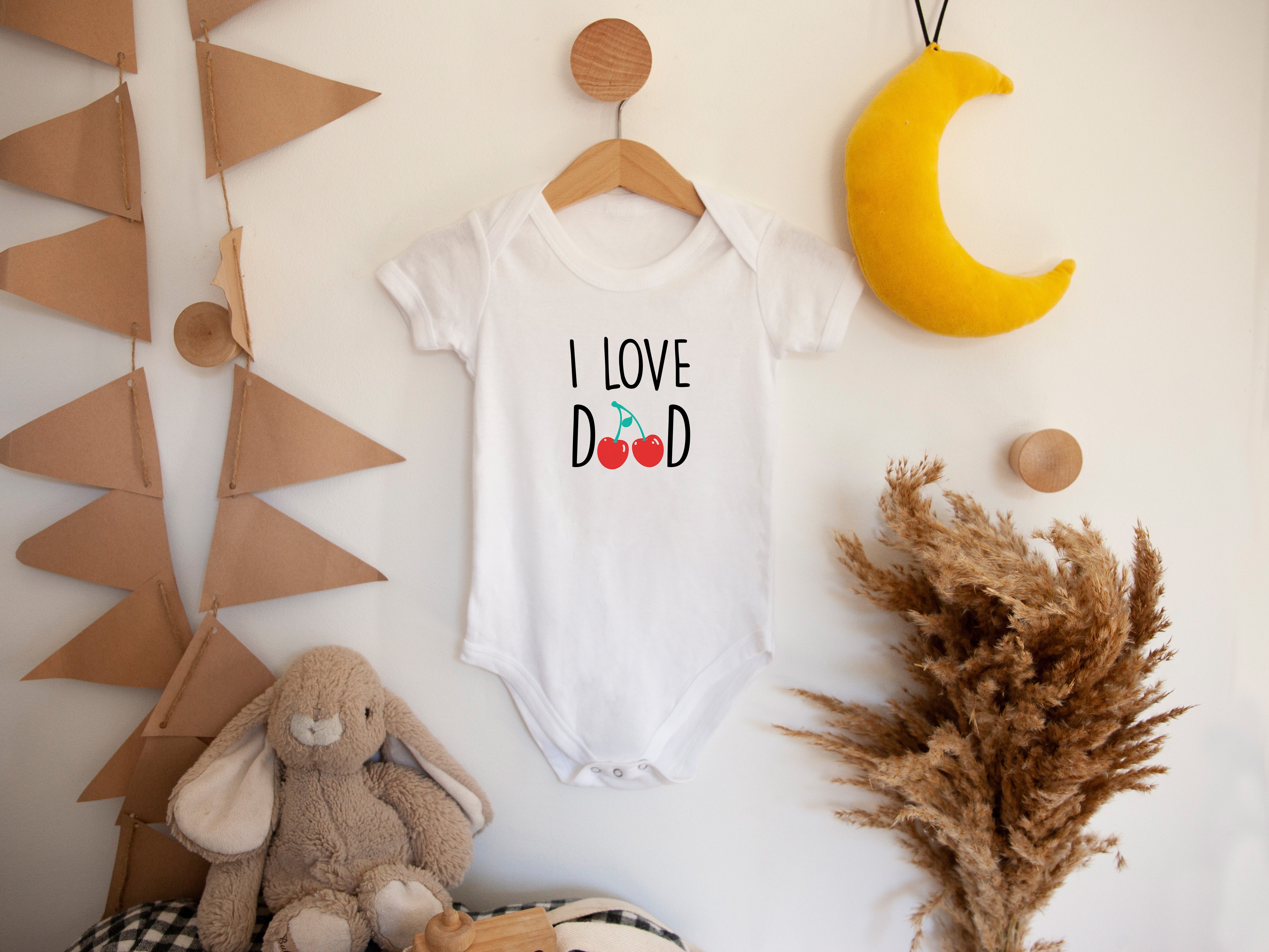 I Love Dad Baby Bodysuit
