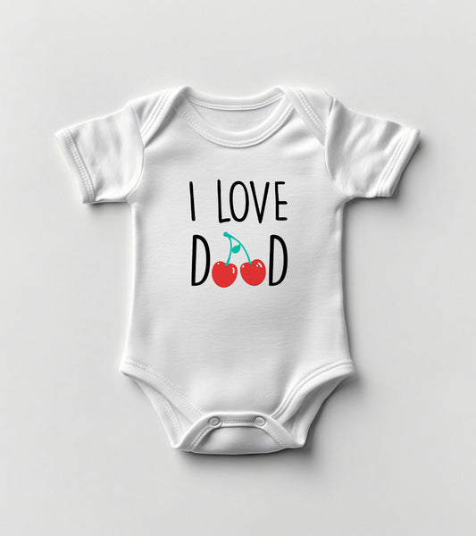 I Love Dad Baby Bodysuit