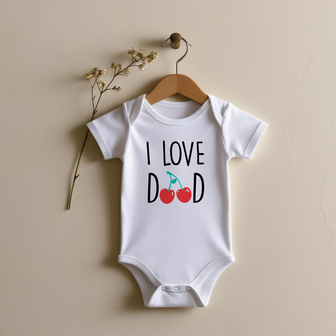 I Love Dad Baby Bodysuit