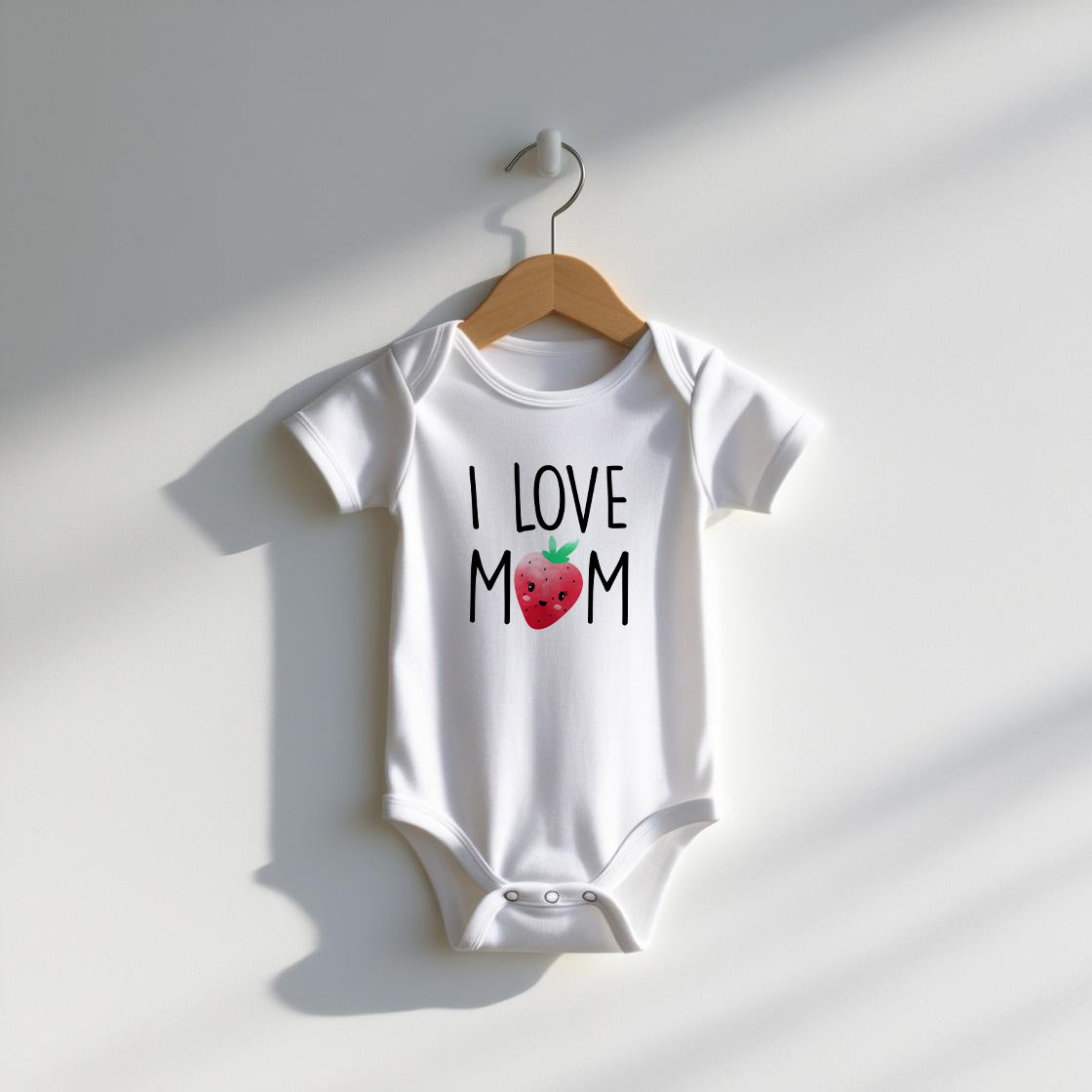 I Love Mom Baby Bodysuit