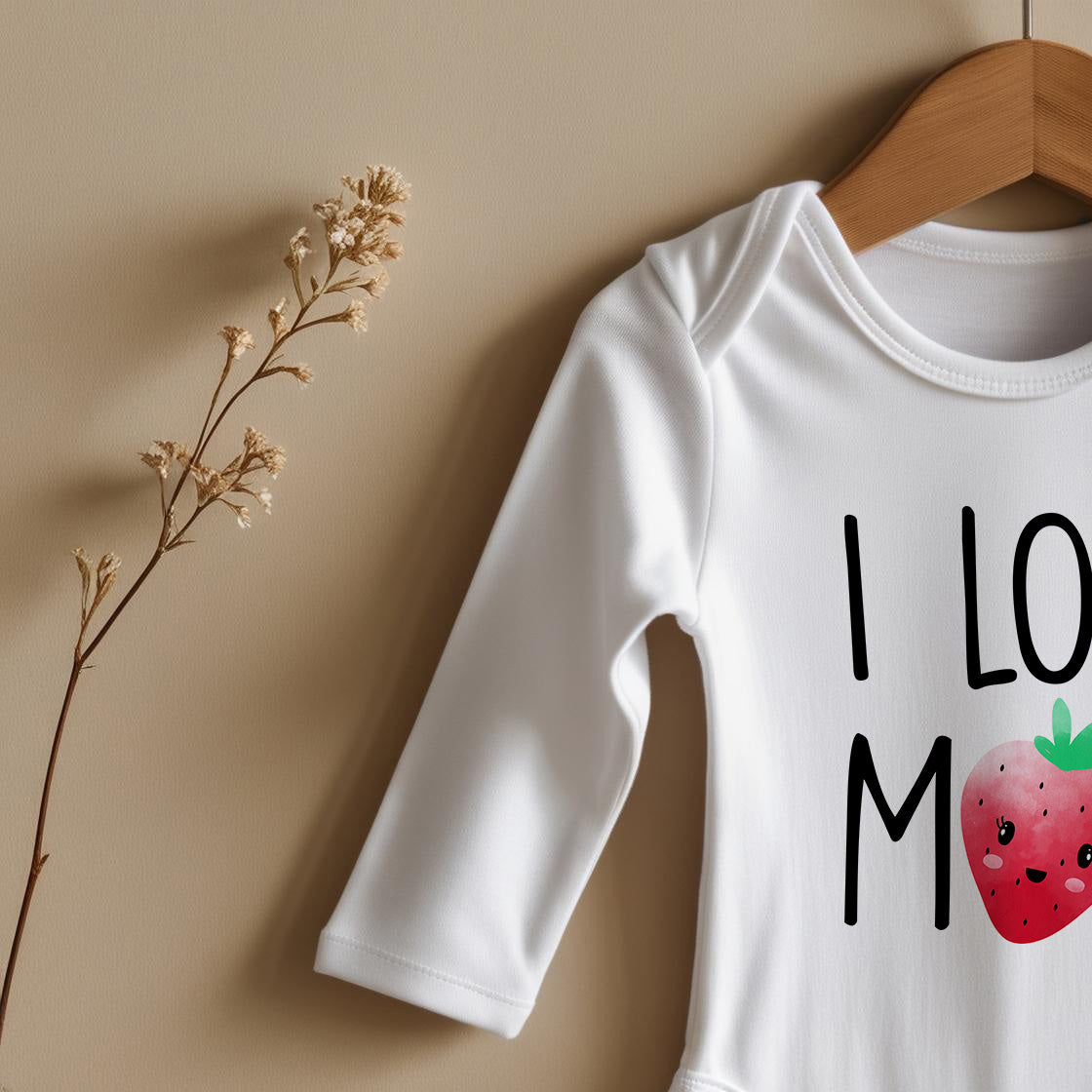 I Love Mom Baby Bodysuit