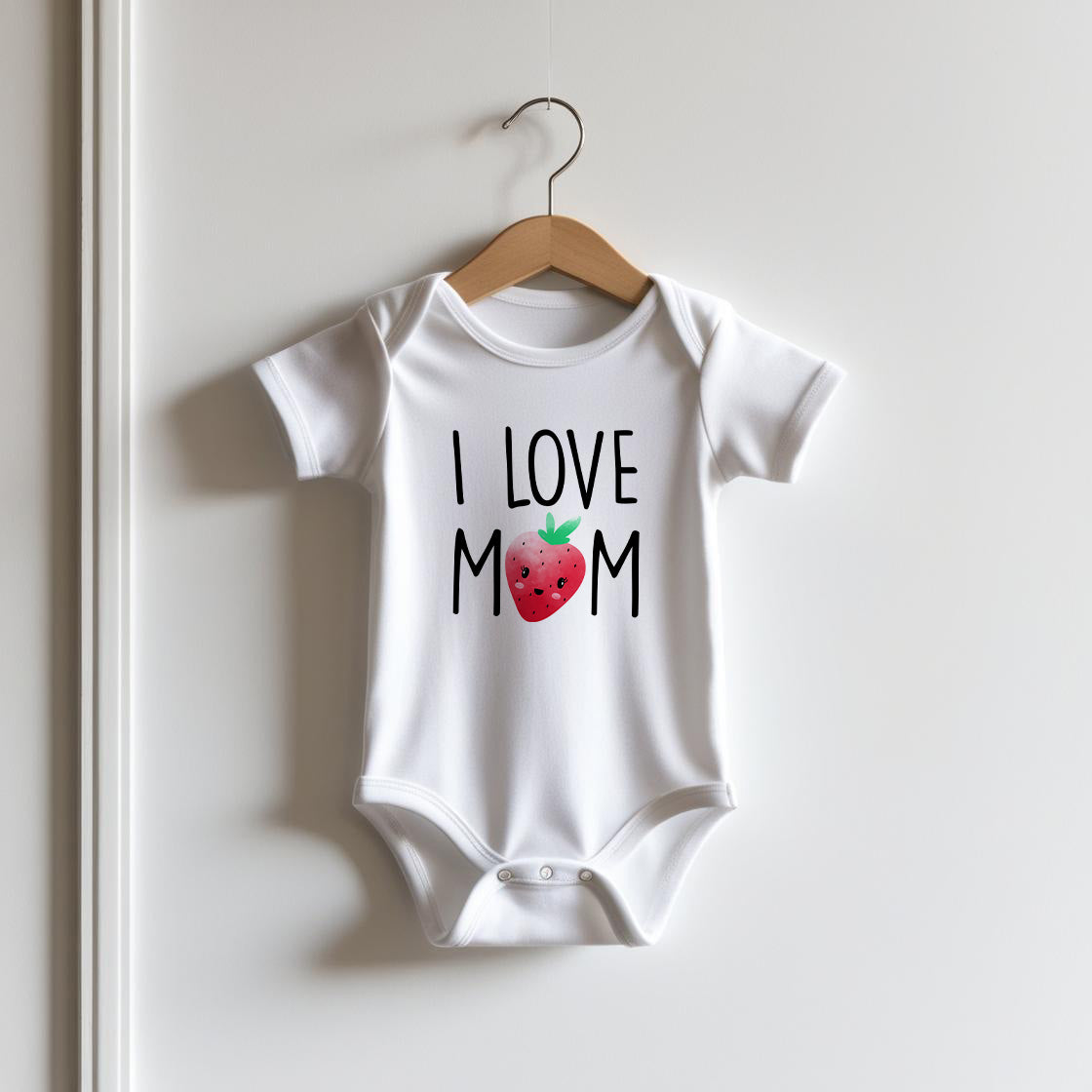 I Love Mom Baby Bodysuit
