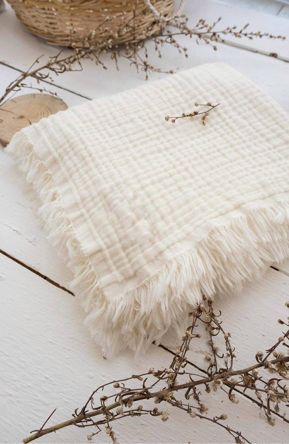 Ecru Muslin Blanket