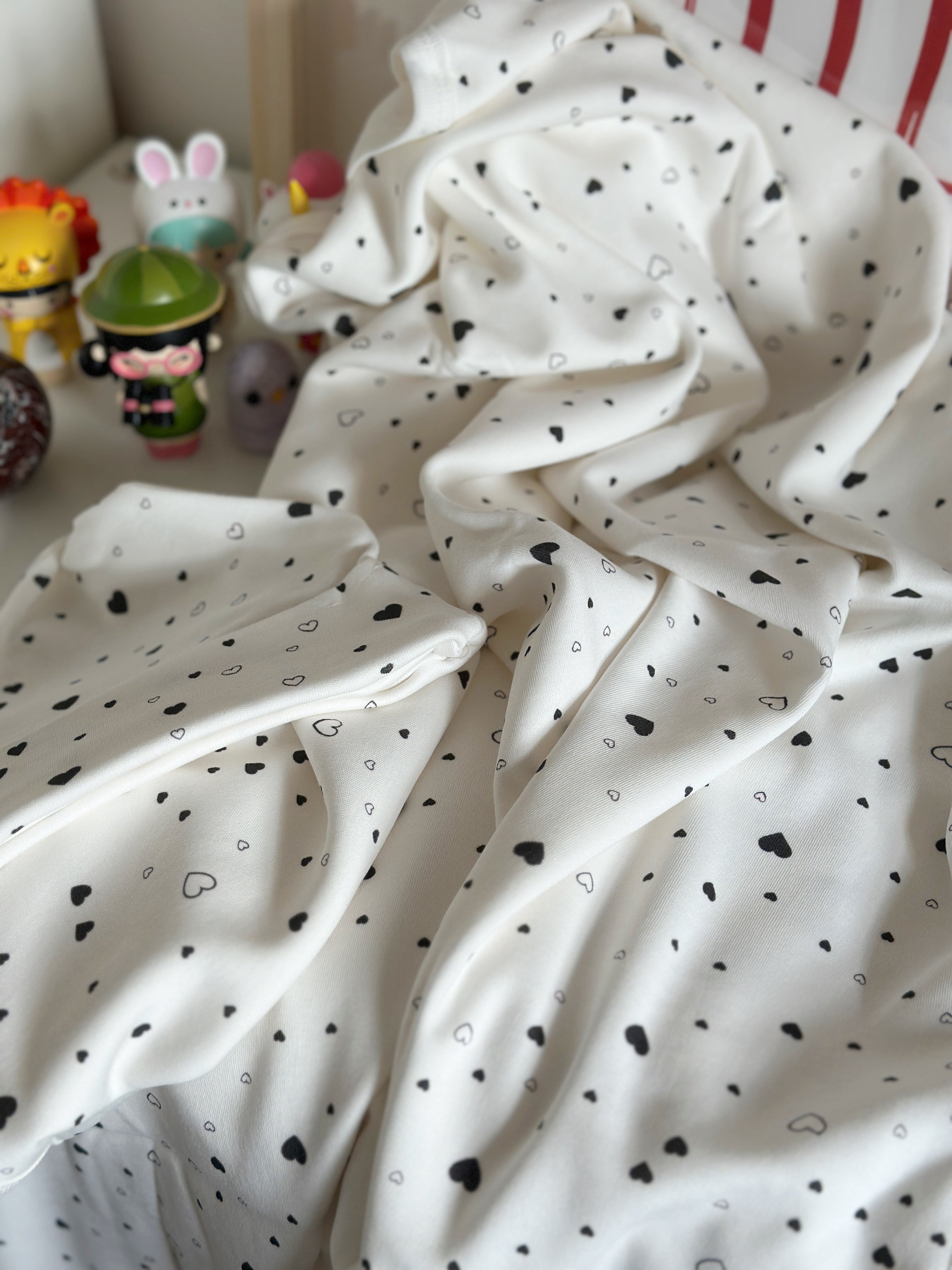 Mini Hearts Baby Blanket & Hat