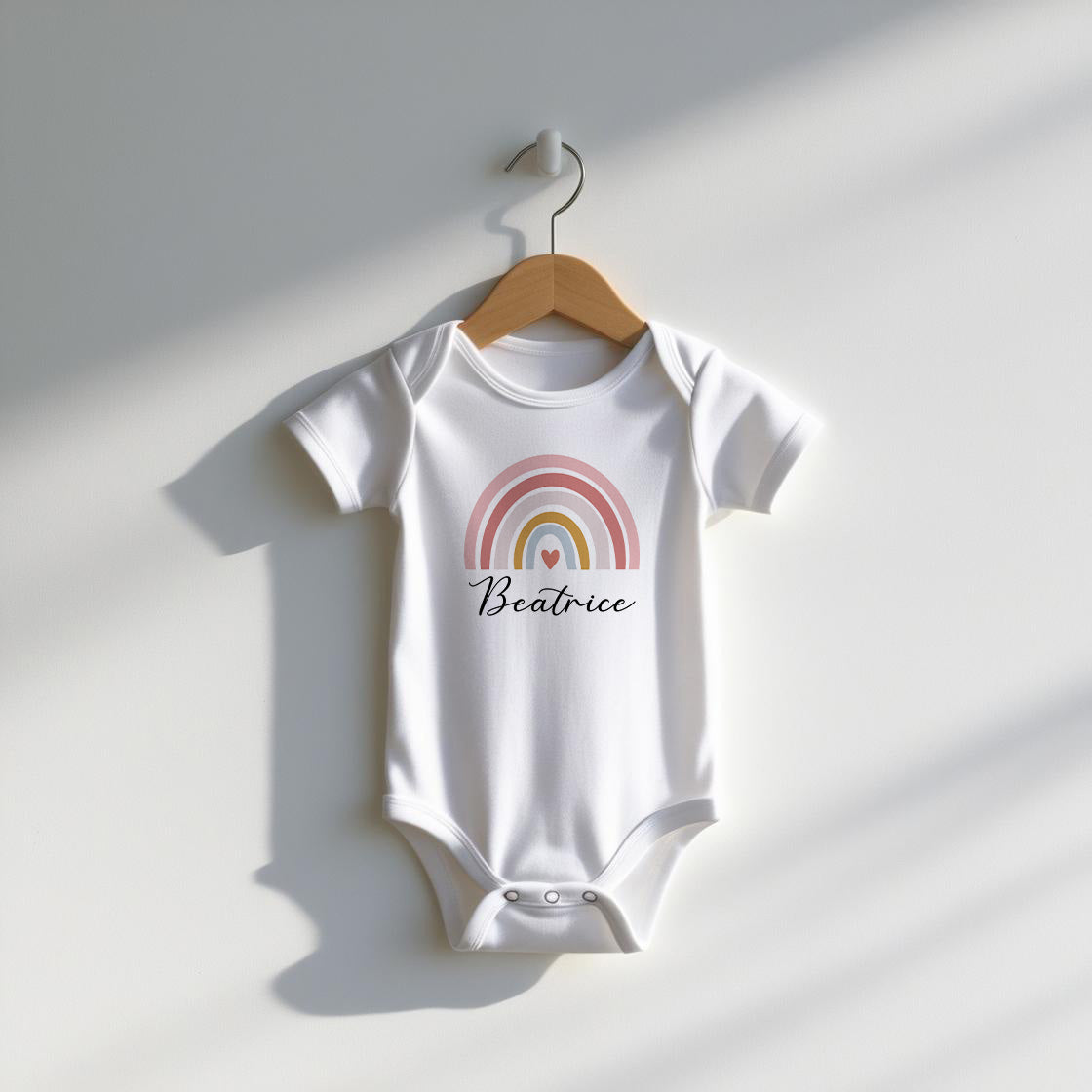 Pink Rainbow Baby Bodysuit