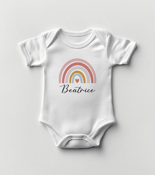 Pink Rainbow Baby Bodysuit