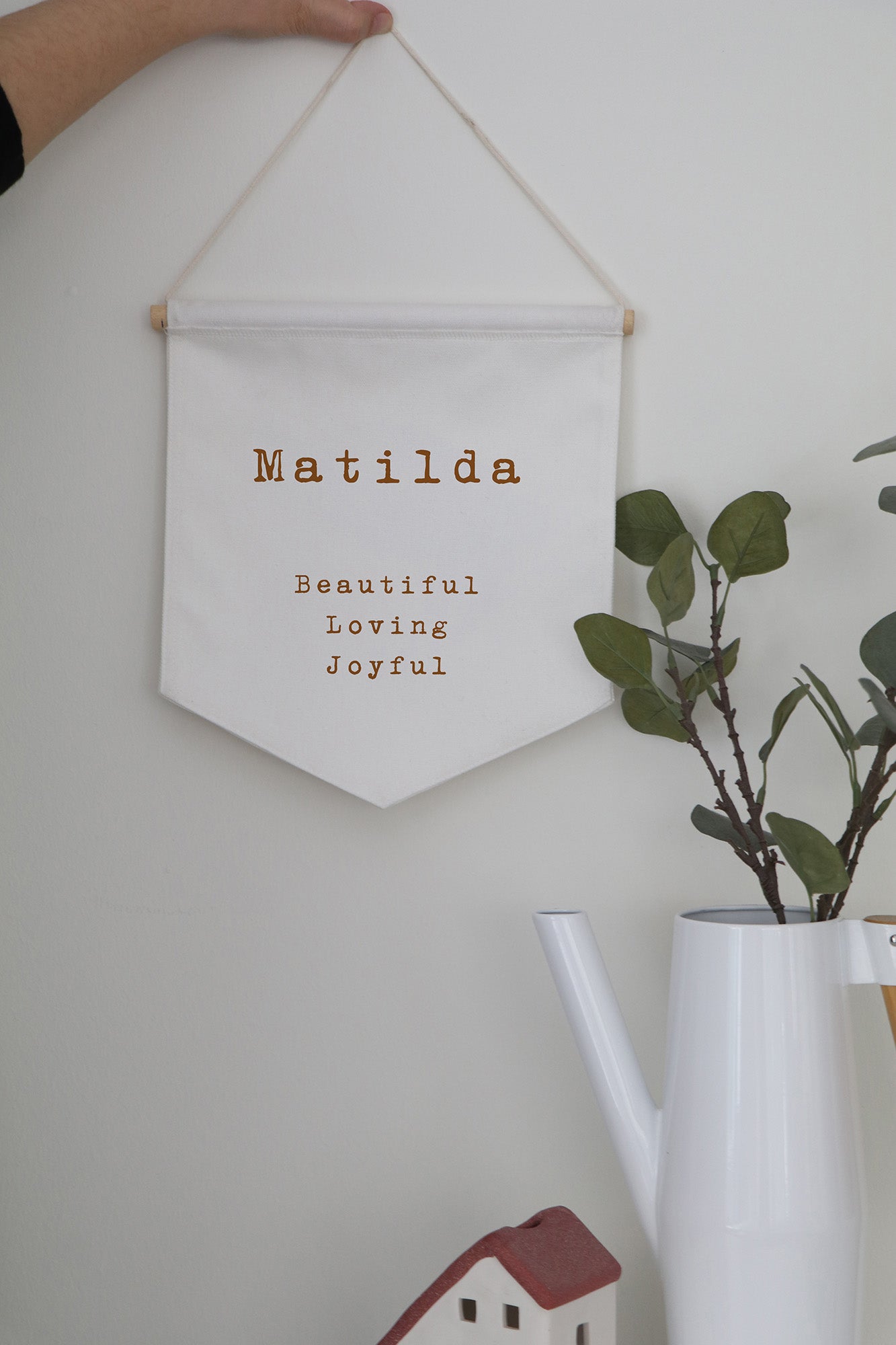 Name Pennant Cotton Banner - Joyful
