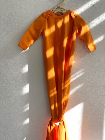 Orange Knotted Gown and Hat - Blzandco