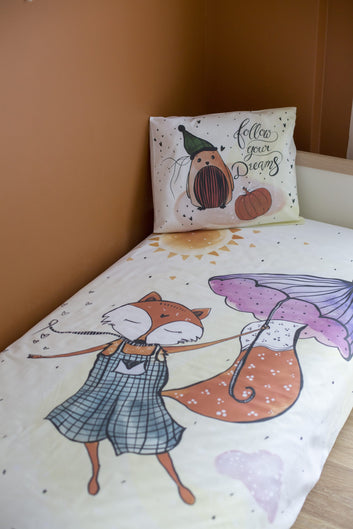 Lady Fox Duvet Cover and Pillow Case